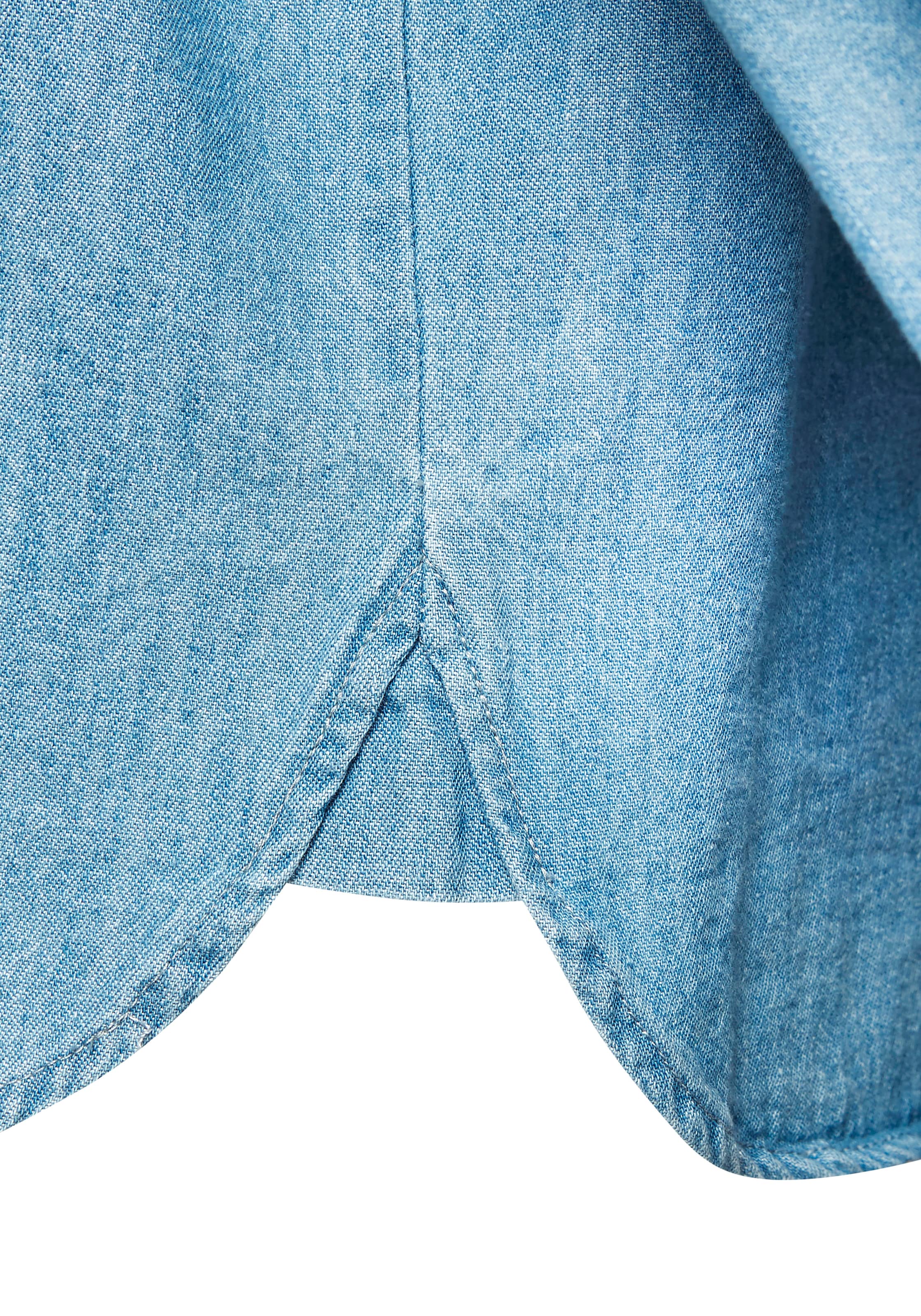 Buffalo Jeansbluse mit Brusttasche, Hemdbluse, Denim, casual
