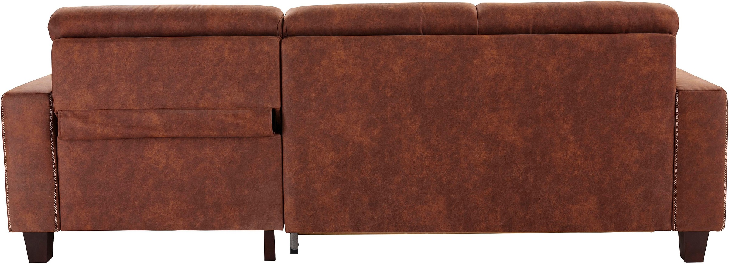Places of Style Ecksofa »Varese L-Form«, wahlweise mit Bettfunktion und Vorziehfunktion