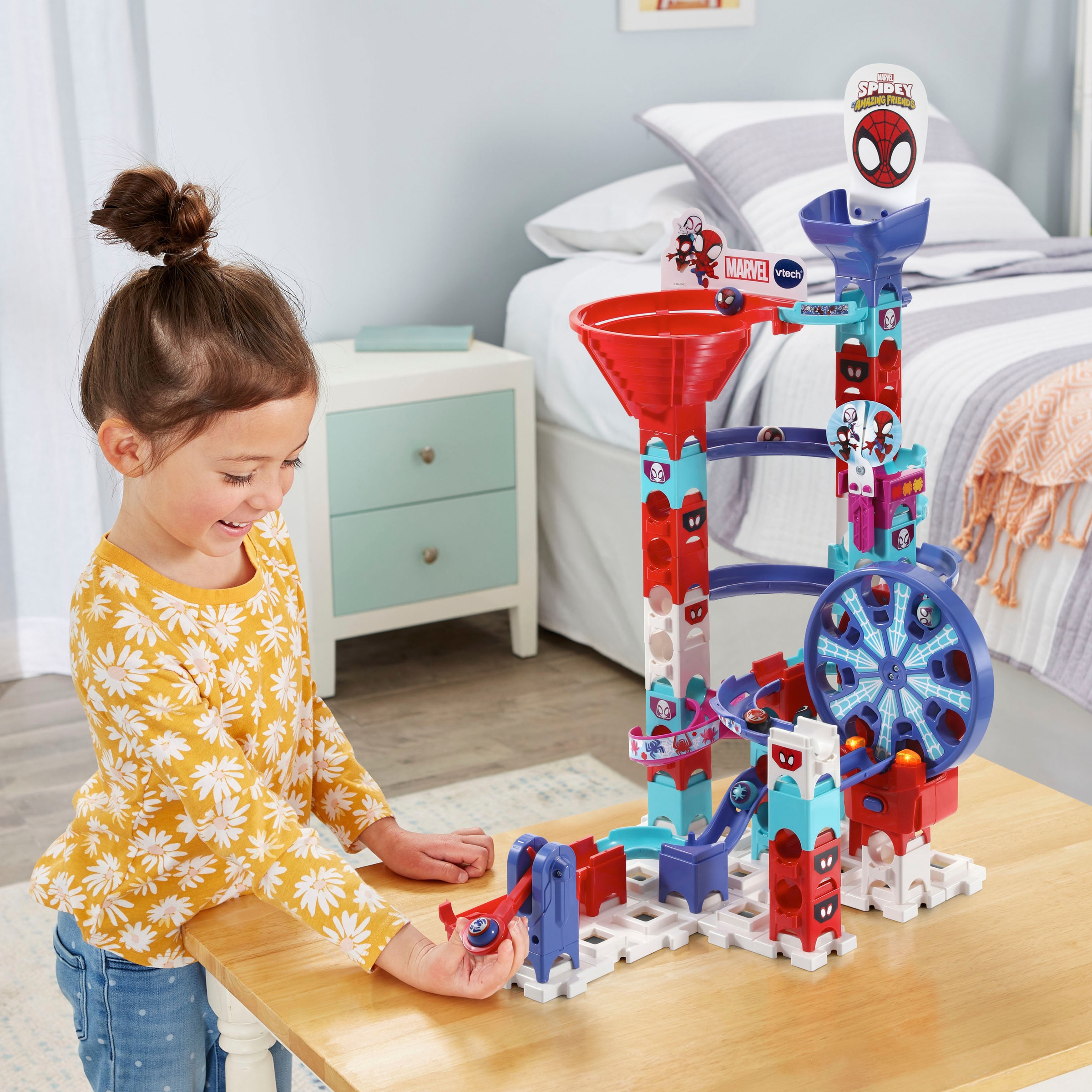 Vtech® Kugelbahn »MarbleRush - Spidey Super Spin Challenge SP300 E«, mit Licht und Sound