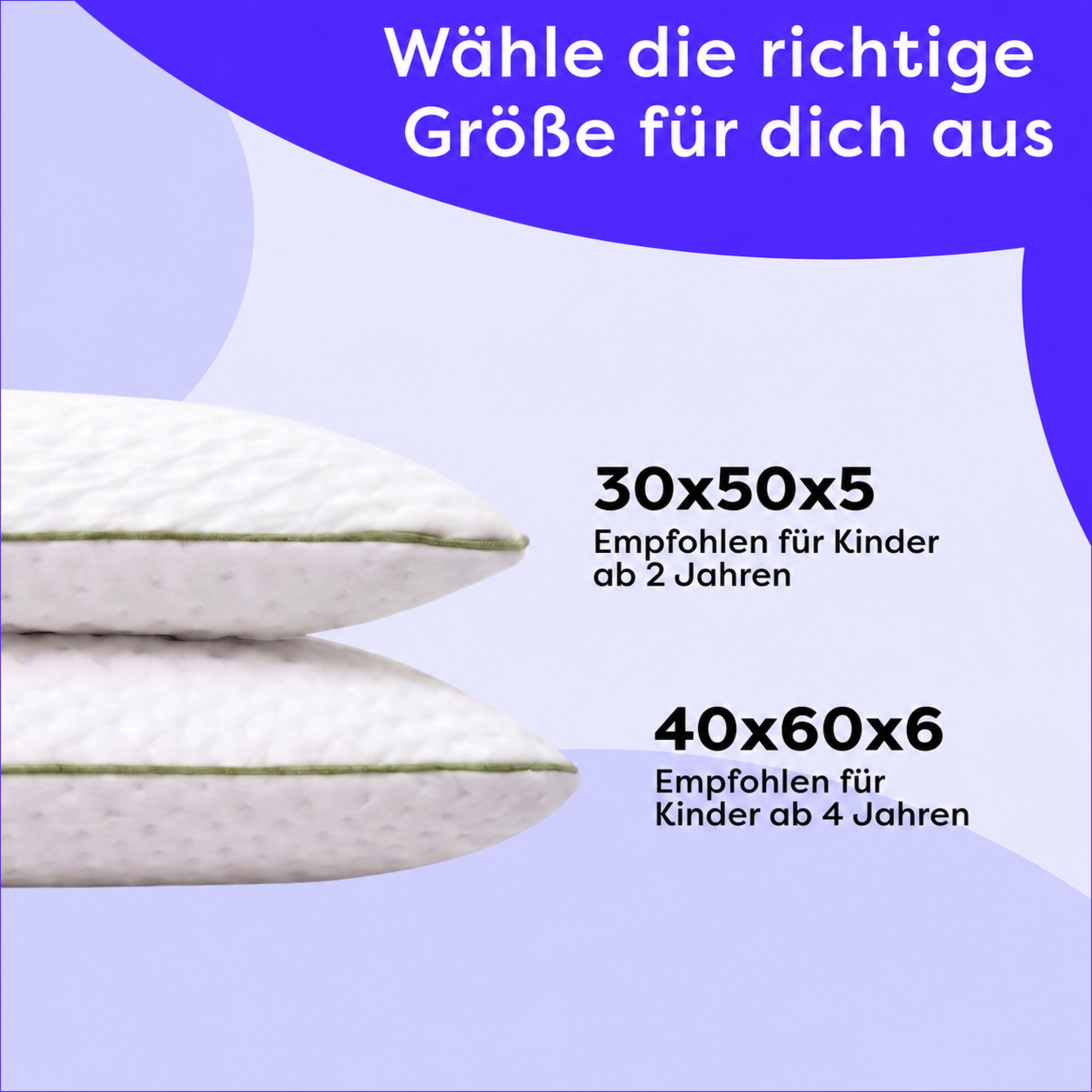 Wolkenfeld Babykissen »Eron Kinderkissen« Weiches und Atmungsaktives Kinderkopfkissen - Natürliches Memory Foam