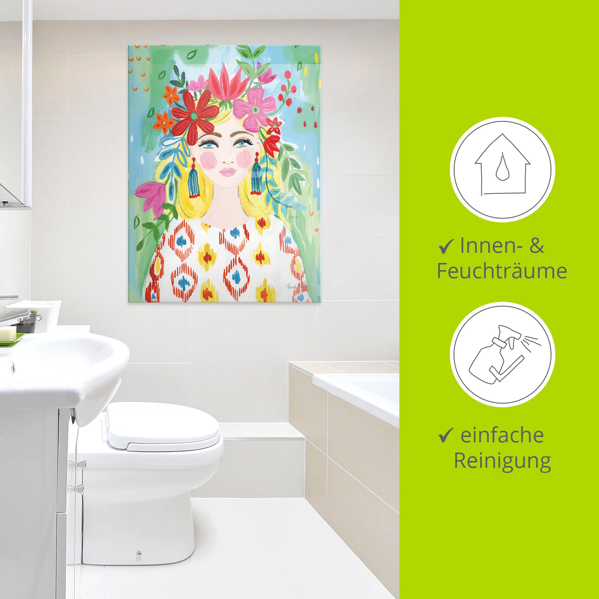 Artland Glasbild »Boho Girl II« Bilder von Frauen 1 Stk. tlg. in verschiedenen Größen