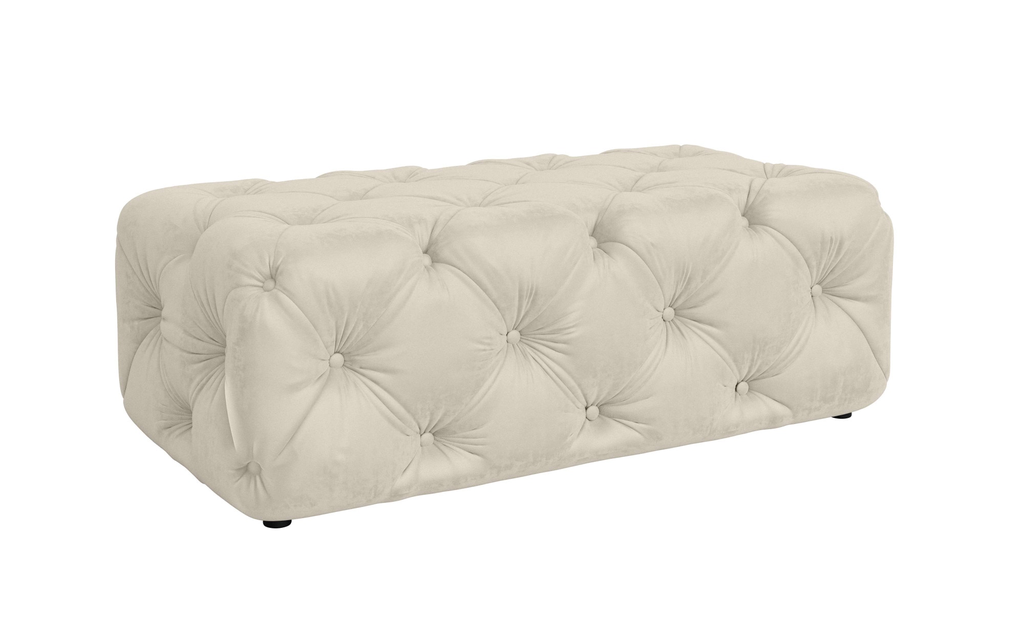 PLACES OF STYLE Polsterhocker »FOLLINA« Polsterhocker mit klassischer Chesterfield-Knopfheftung