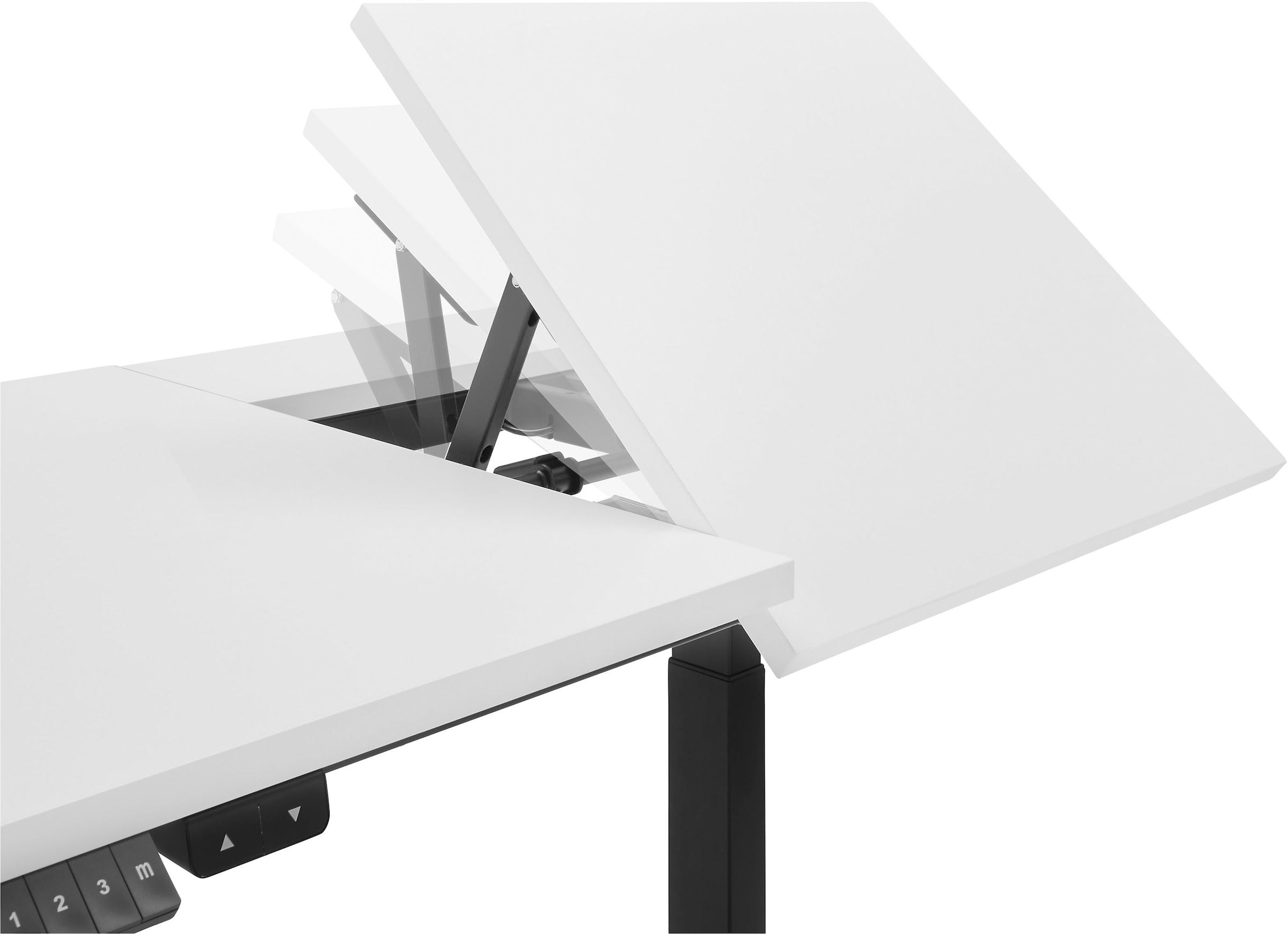 BEGA OFFICE Schreibtisch »Ben«, (1 St.), elektrisch höhenverstellbarer Desk, mit 3 Memory Tasten, Breite 120 cm