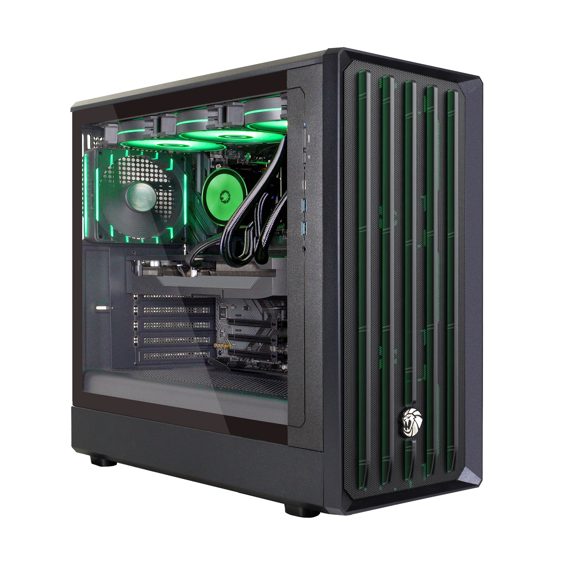 GAMEMAX Gaming-PC »CLAW BK 8103 AMD Ryzen 5 9600X 32GB DDR5 1TB SSD RX 9070« DDR5 RAM, Windows 11, Wasserkühlung