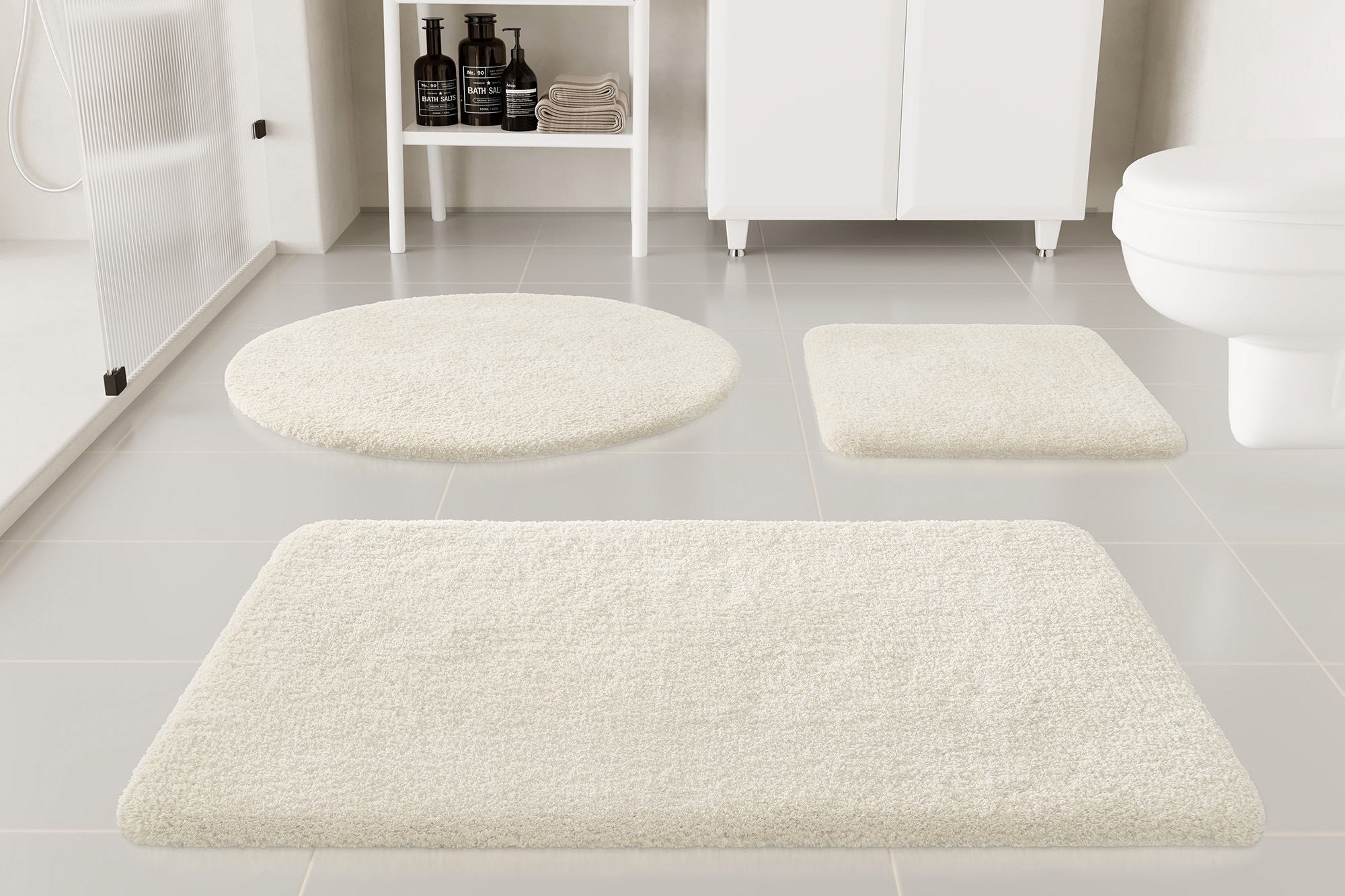 OTTO home Badematte »Kaarin«, rutschhemmend beschichtet, schnell trocknend, Badteppich, getuftet, flauschig, hochflor, große Farbauswahl