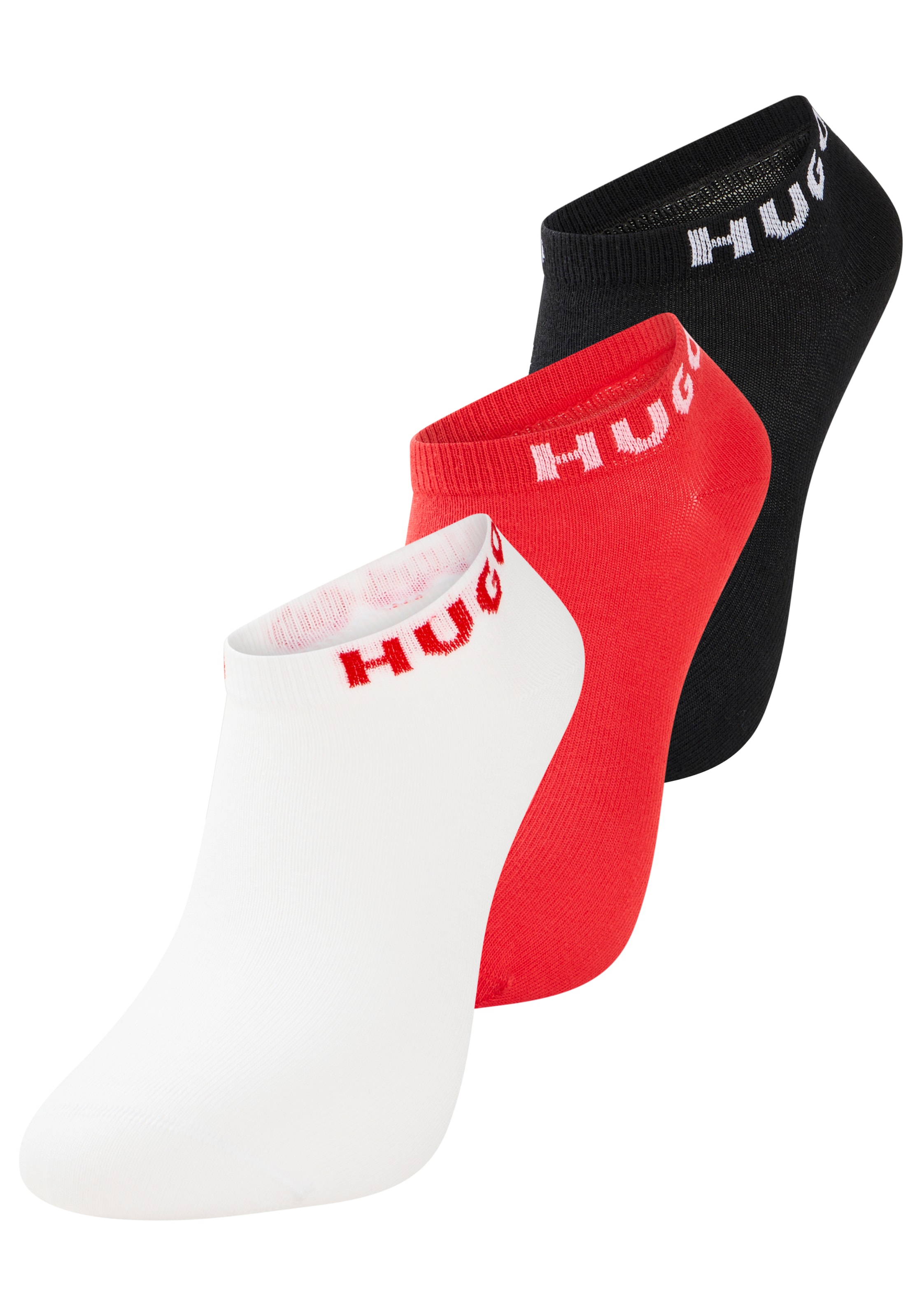HUGO Underwear Socken »3P AS UNI CC W« Packung, 3er, 3 Paar tlg. mit kontrastfarbenen Logoschriftzug