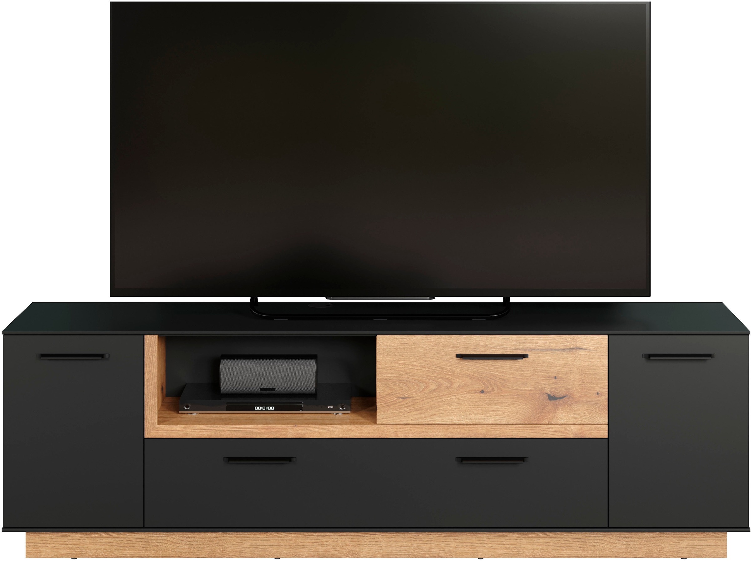 INOSIGN TV-Bank »Premont«, (1 St.), Eleganter, zweifarbiger TV-Schrank - Lowboard mit Soft-Close