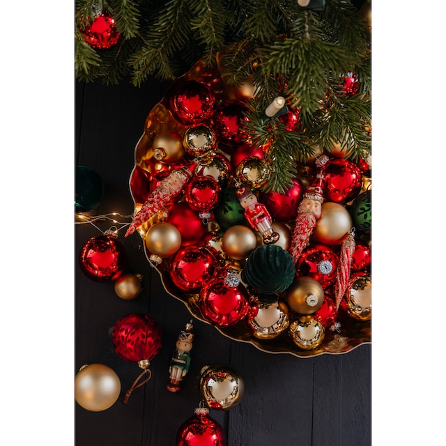 Leonique Weihnachtsbaumkugel »Essone, Weihnachtsdeko, Christbaumschmuck aus  Glas«, (Set, 18 St.), Christbaumkugeln mit Motiv, 18-teilig, Ø 6 cm, 7 cm,  8 cm kaufen bei OTTO