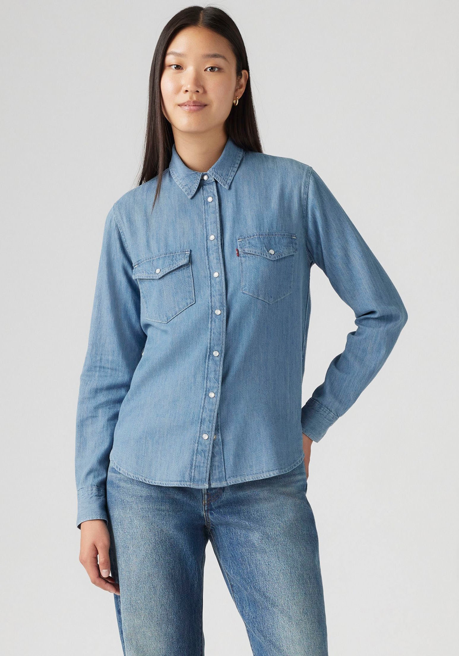Levi's® Jeansbluse »ESSENTIAL WESTERN«, mit Brusttaschen mit Druckknöpfen