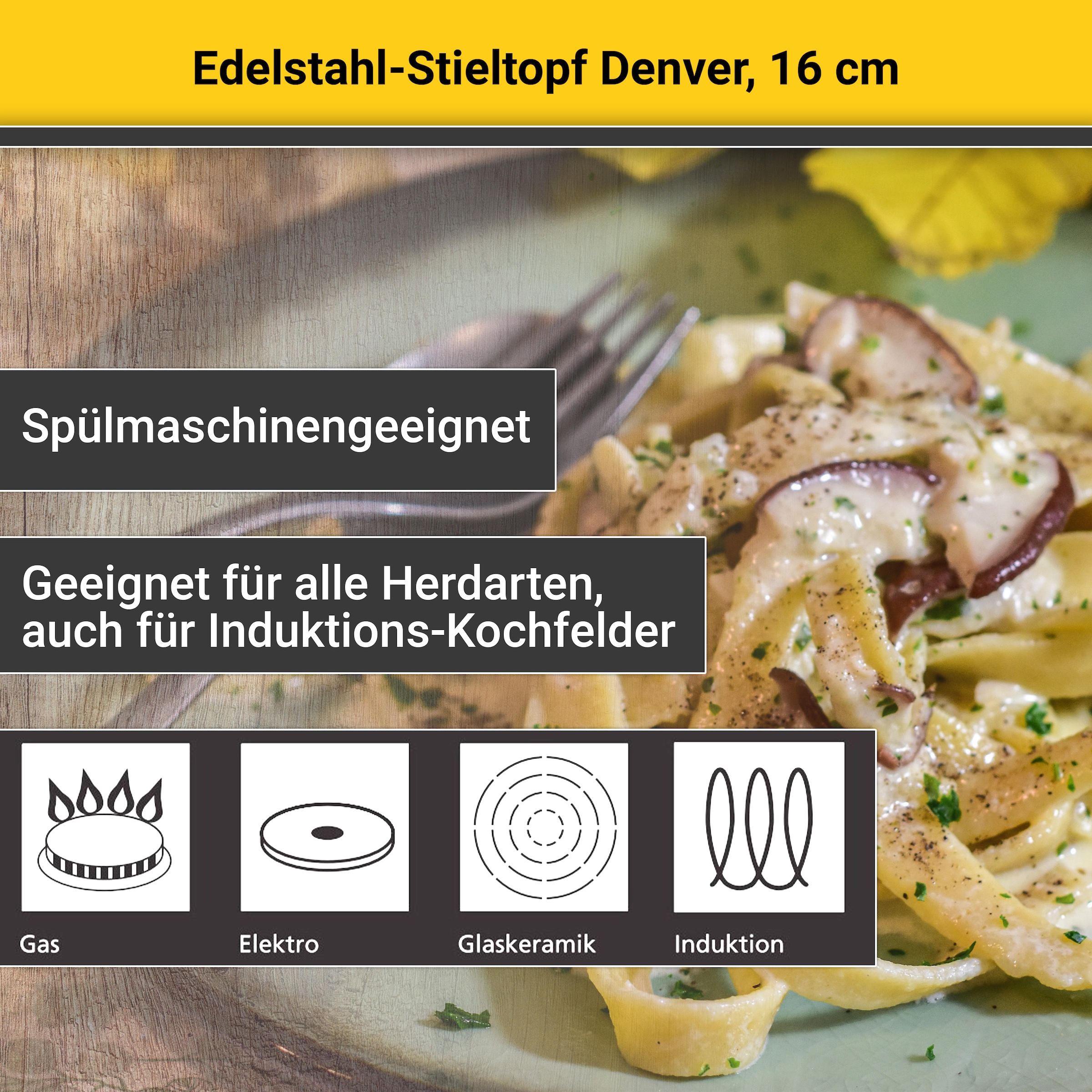 Krüger Kasserolle »Denver« 1 Stk. tlg. Edelstahl