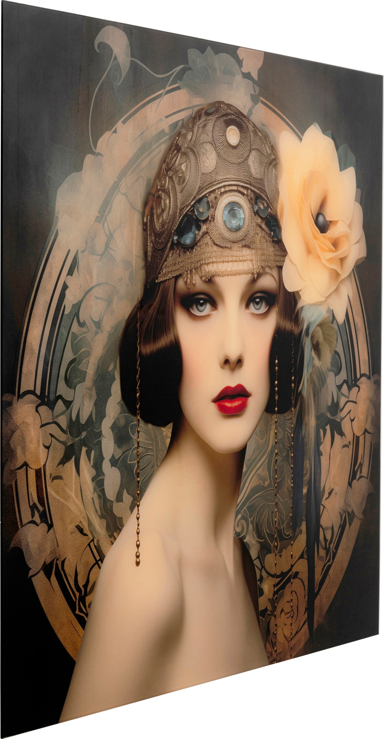 Kare Design Glasbild »Muse Art Nouveau 100x100cm« 1, 