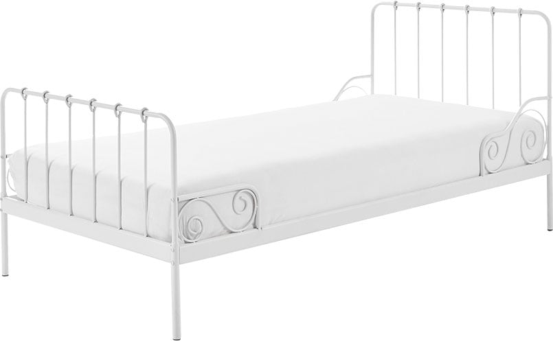 Vipack Jugendbett »Alice, Bettgestell Metall, pulverbeschichtet, in zeitlosem Design«, (B/H/T ca. 205x89,5x94,5cm, zwei Farben zur Auswahl), Metallbett inkl. Lattenrost, stabil und standfest