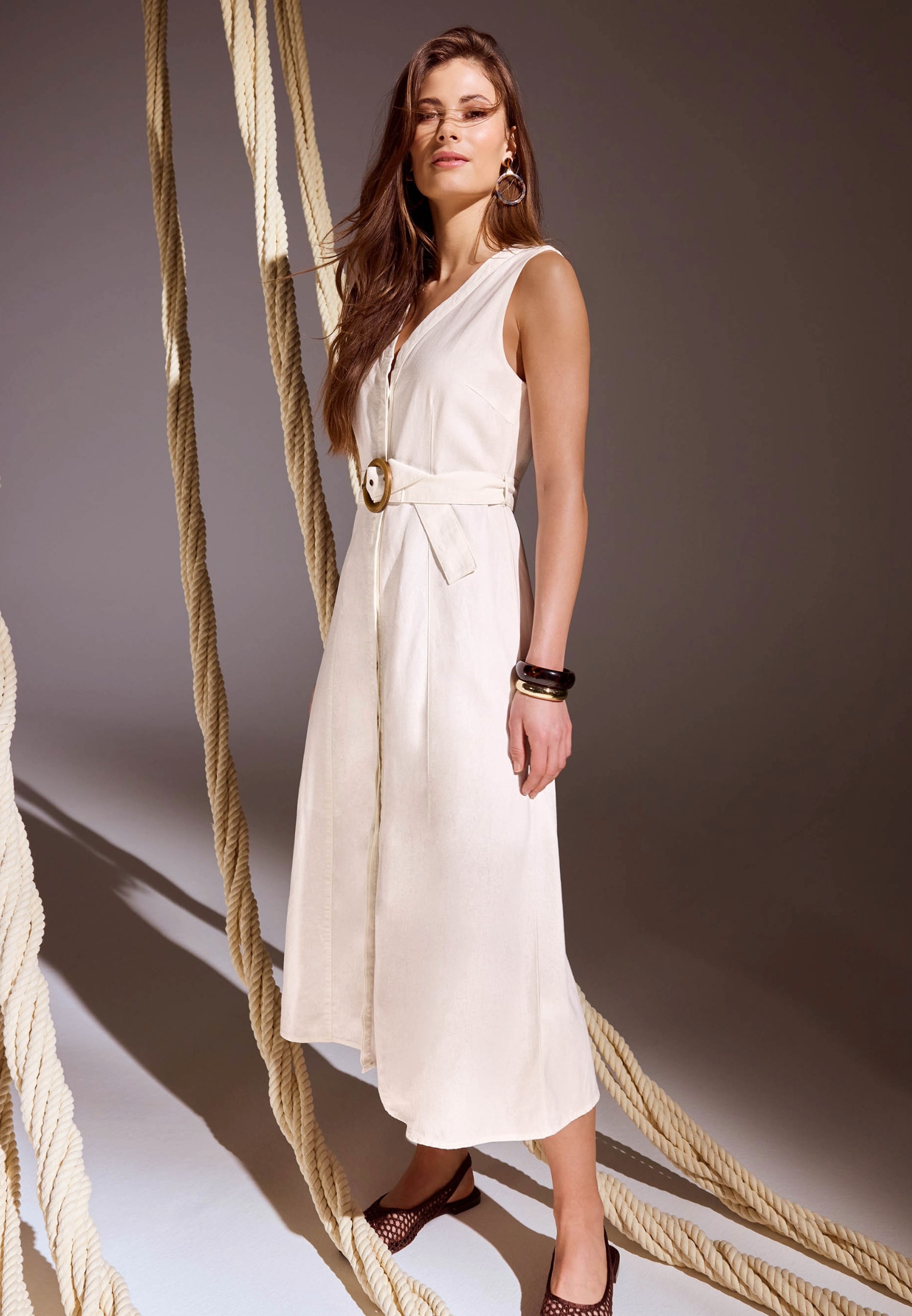 Zero Midikleid »Midikleid mit Gürtel«