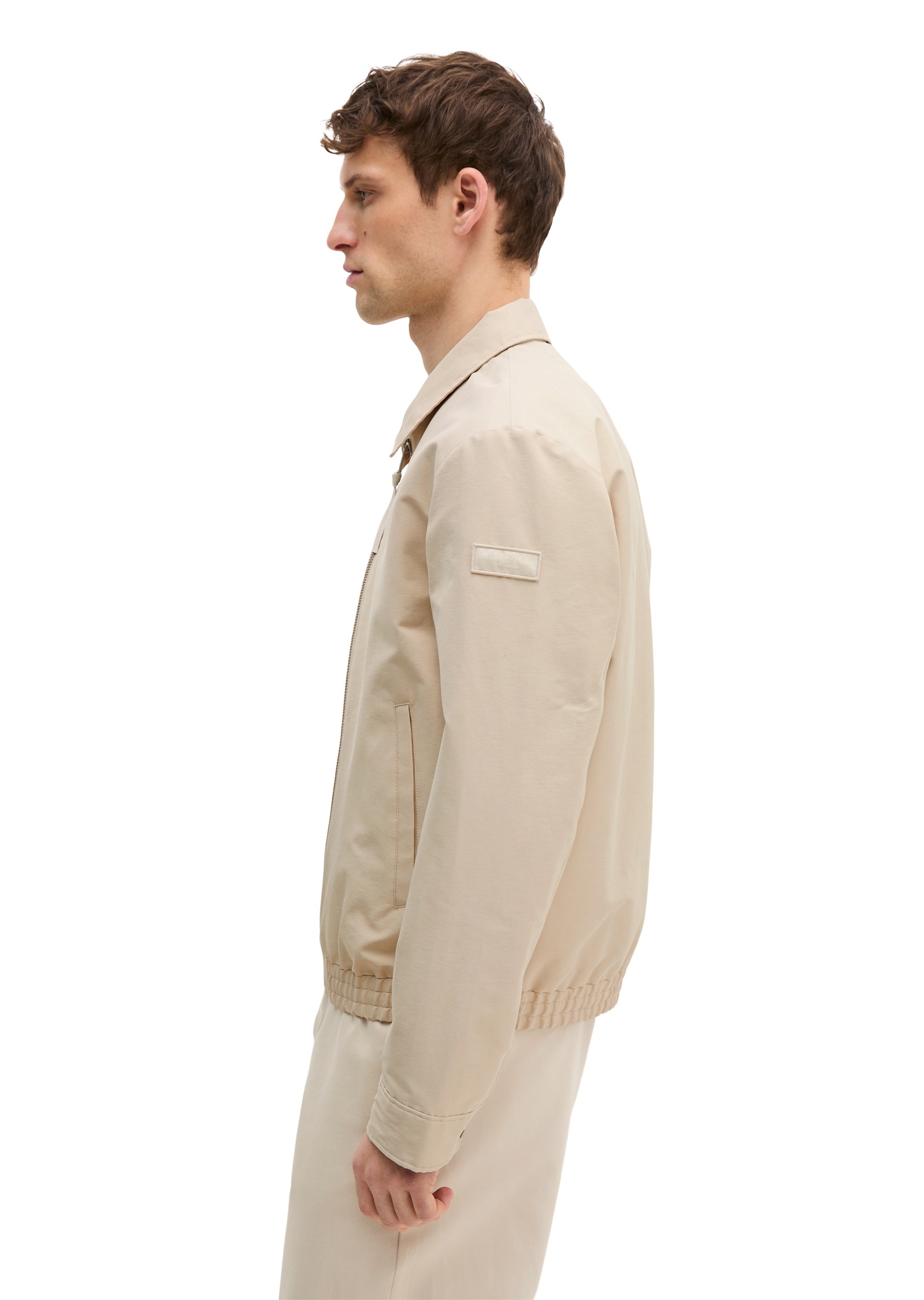 Marc O'Polo Canvasjacke ohne Kapuze wasserabweisend, Regular Fit, elastischer Bund