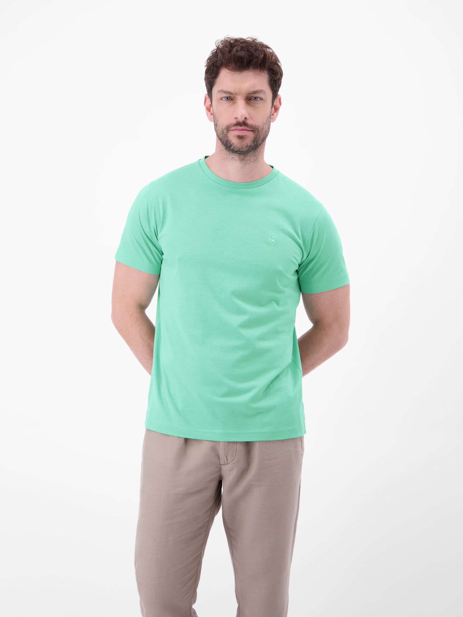 LERROS T-Shirt mit Logo-Stickerei