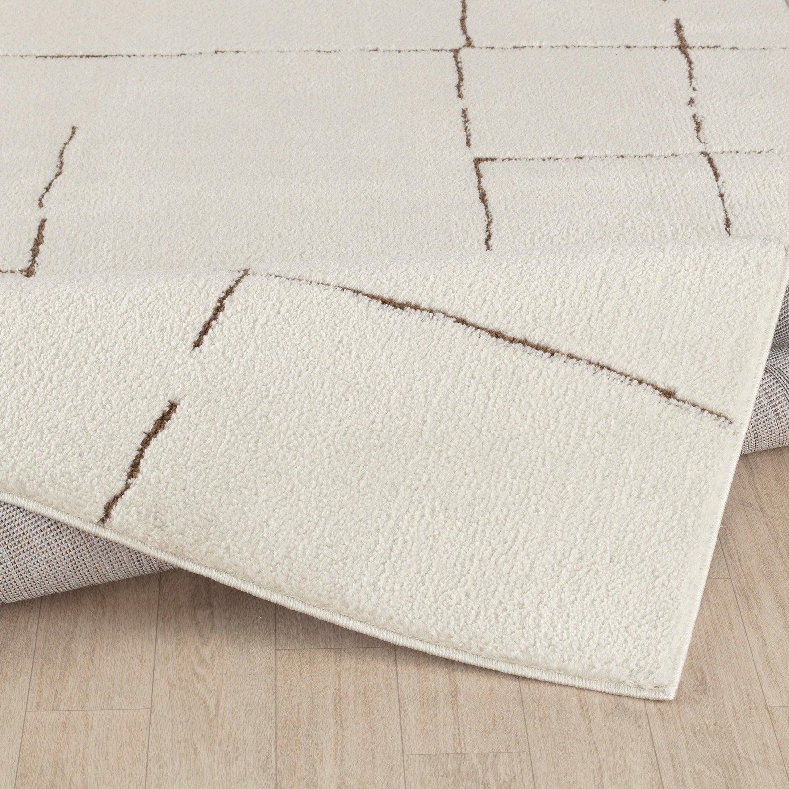 Livabliss Teppich »PRAGUE« rechteckig 14 mm Höhe Skandi Design, Modern Boho Kurzflor Wohnzimmerteppich, Schlafzimmer