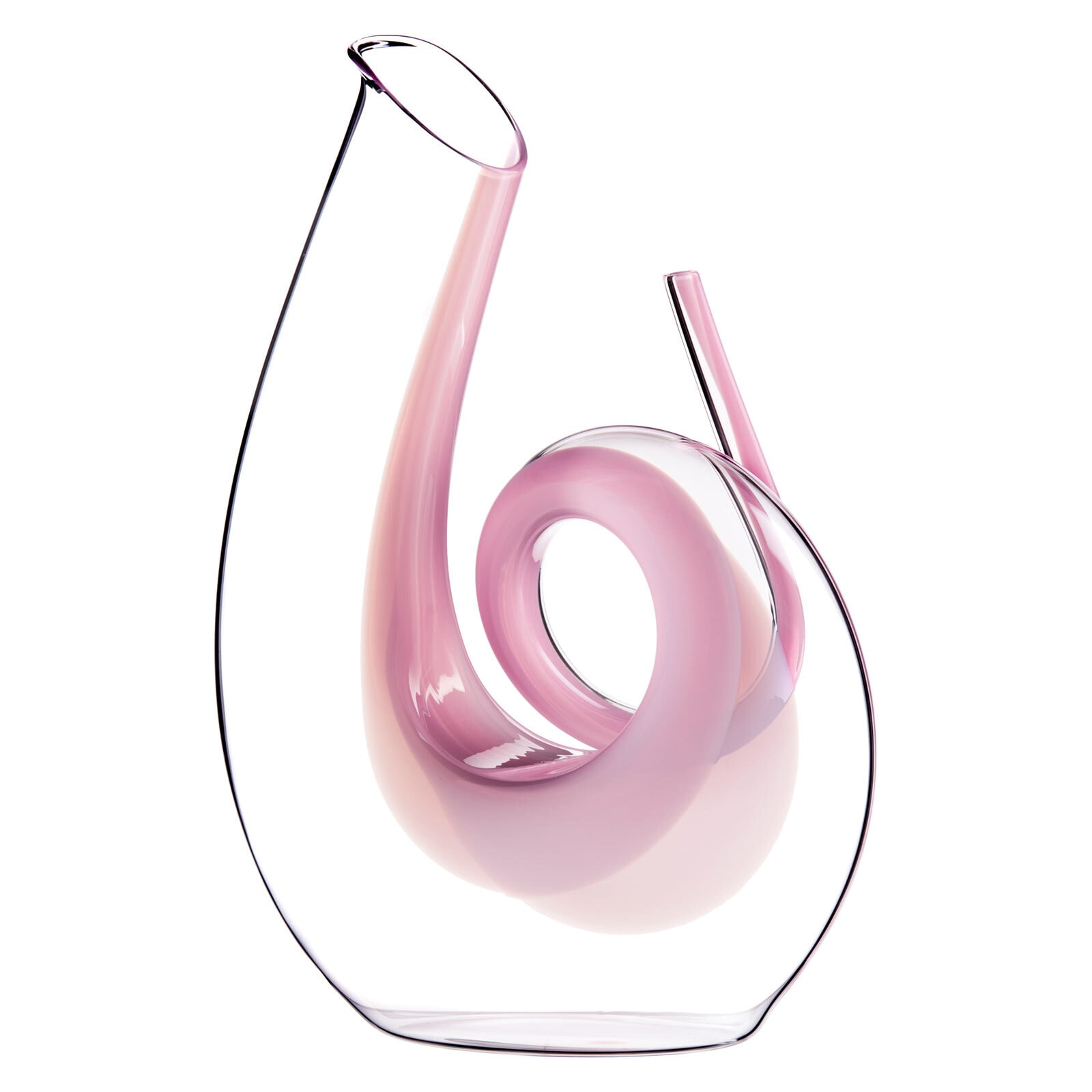 RIEDEL THE WINE GLASS COMPANY Dekanter »Dekanter Curly 26,5 cm pink« Handwäsche wird empfohlen