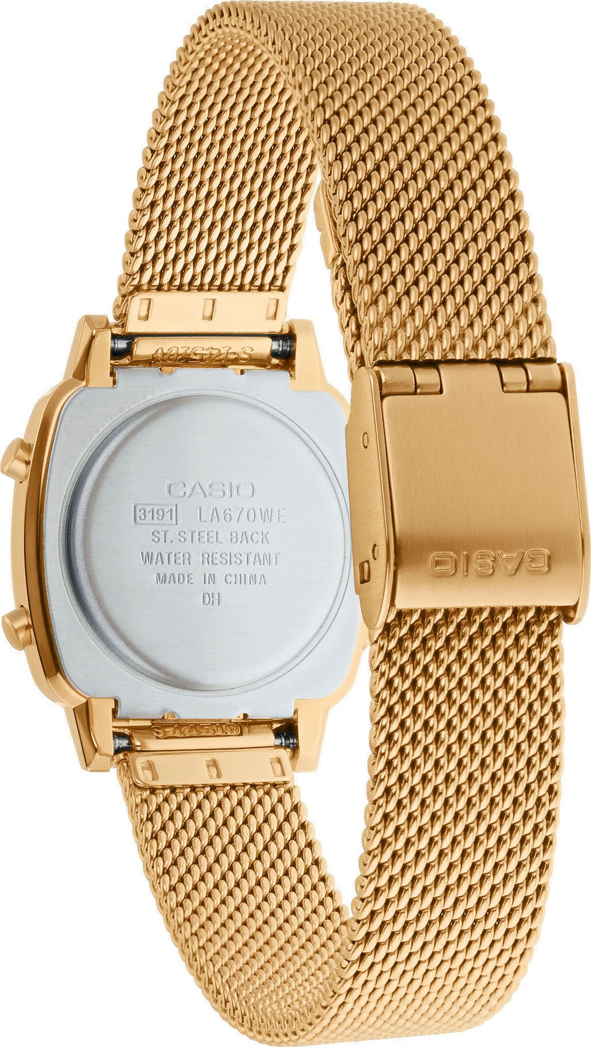 CASIO VINTAGE Chronograph, Quarzuhr, Armbanduhr, Damenuhr, Digitaluhr, Datum, Edelstahlarmband