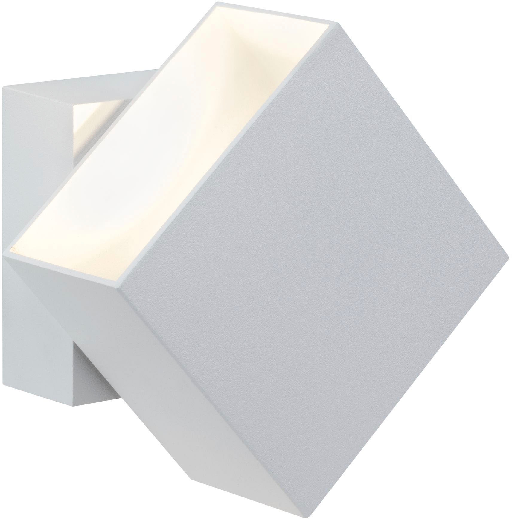 Paulmann LED Außen-Wandleuchte »Outdoor 230V Cybo LED 2x3,5W 230V IP65 eckig 100x100mm Grau Aluminium«, 2 flammig, IP65 2x3,5W