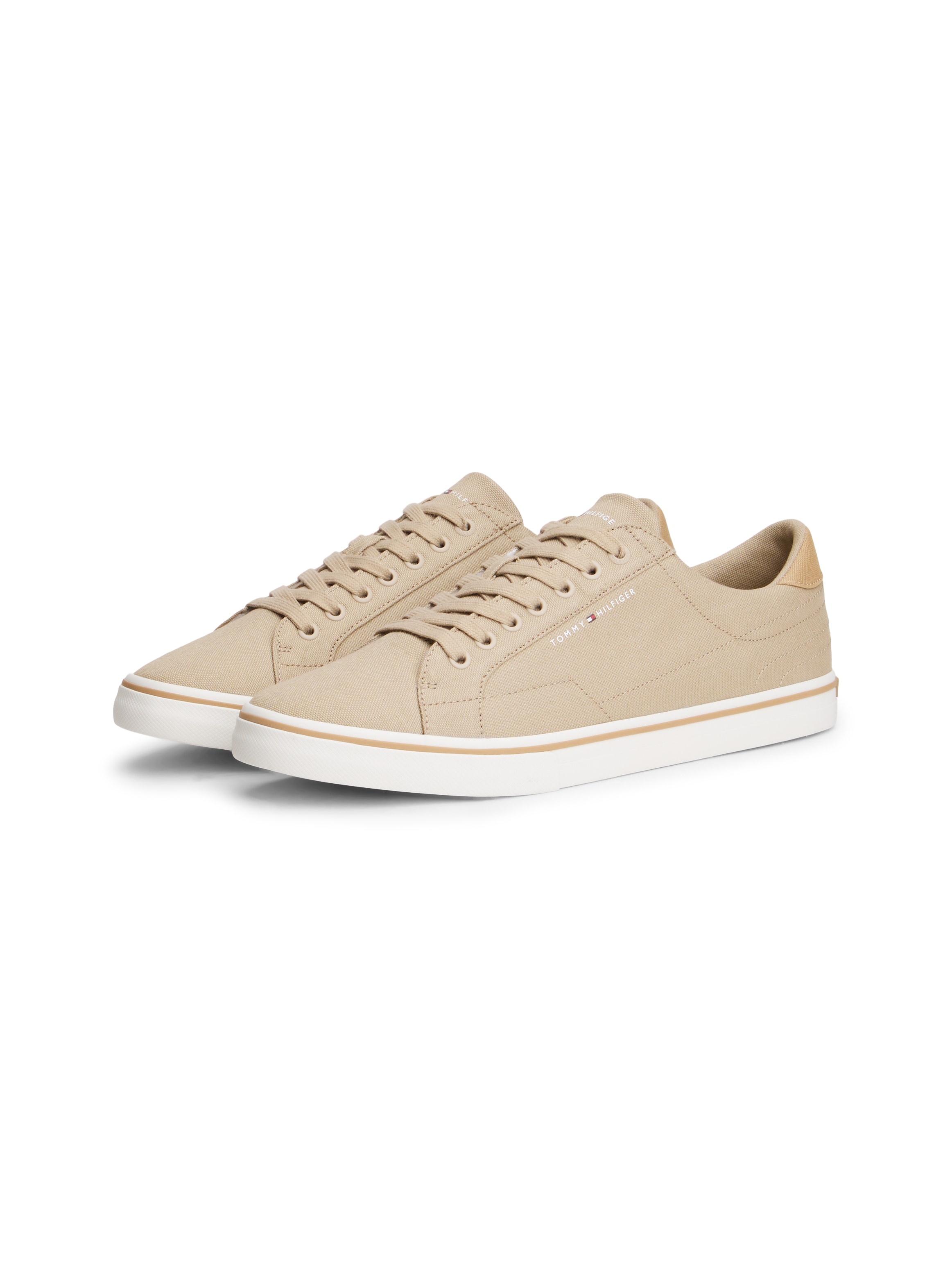 Tommy Hilfiger Sneaker »VULC CORE LONG LACE«  Freizeitschuh, Halbschuh, Schnürschuh mit Kontrastbesatz an der Ferse