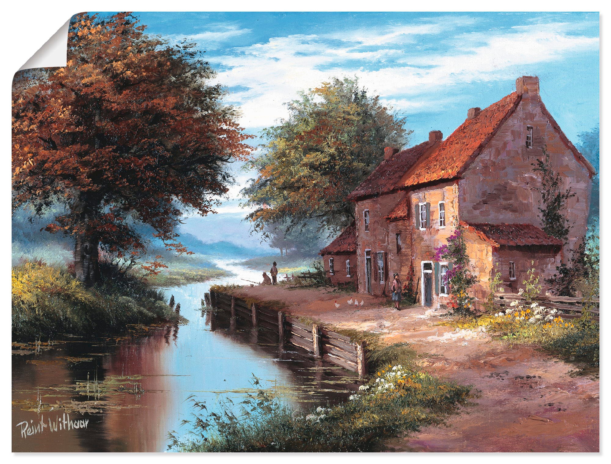 Artland Wandbild »Früher Morgen«, Gewässer, (1 St.), in vielen Größen & Produktarten -Leinwandbild, Poster, Wandaufkleber / Wandtattoo auch für Badezimmer geeignet