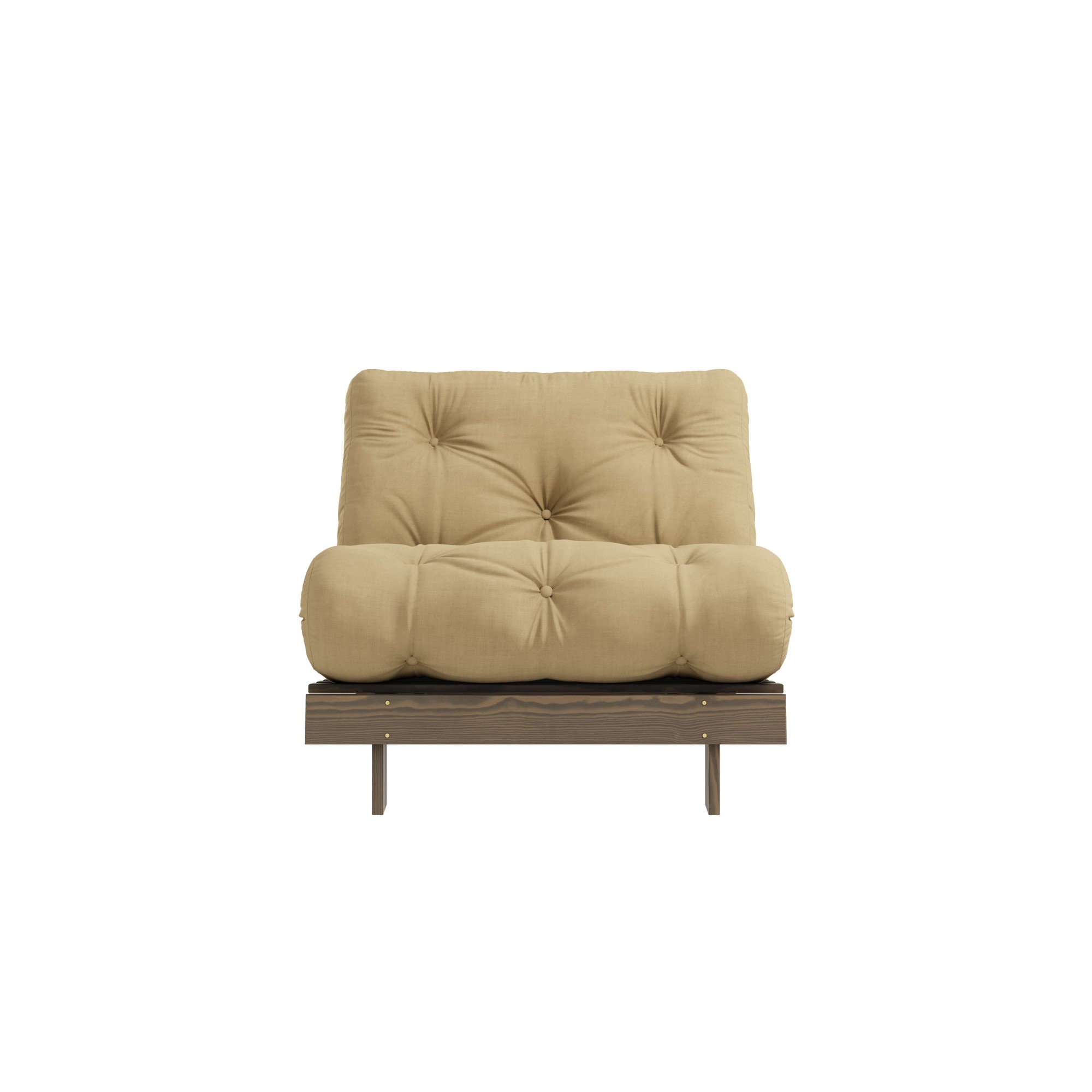 Karup Design Daybett »Daybett Roots Schlafsofa – Gästebett & Sofa aus FSC -Kiefer« Inkl. Futonmatratze in gelb, Größe Liegefläche B/L: 90 cm x 200...