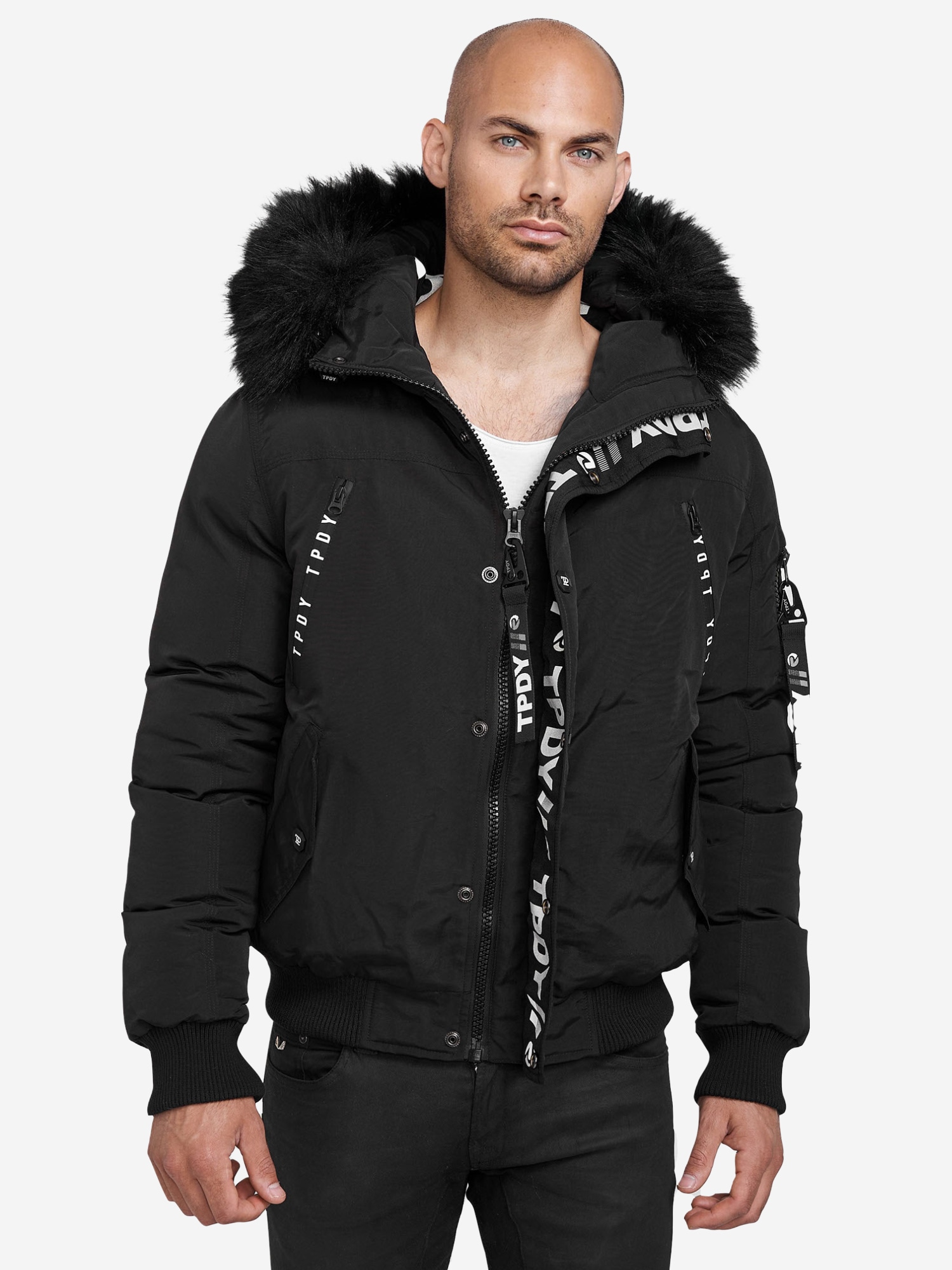 trueprodigy Bomberjacke »Noah Kapuze mit Fellimitat« mit Kapuze