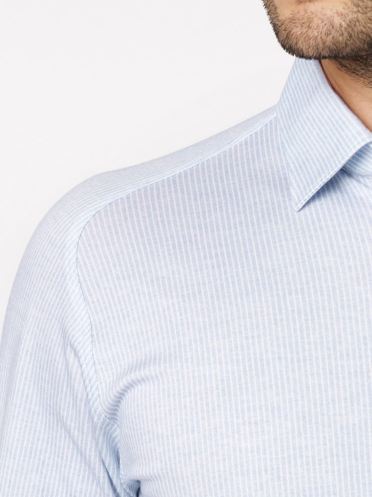 DESOTO Kurzarmhemd »Casual Kent 1/2« Kentkragen, Jerseyhemd, slim fit, fein gestreift