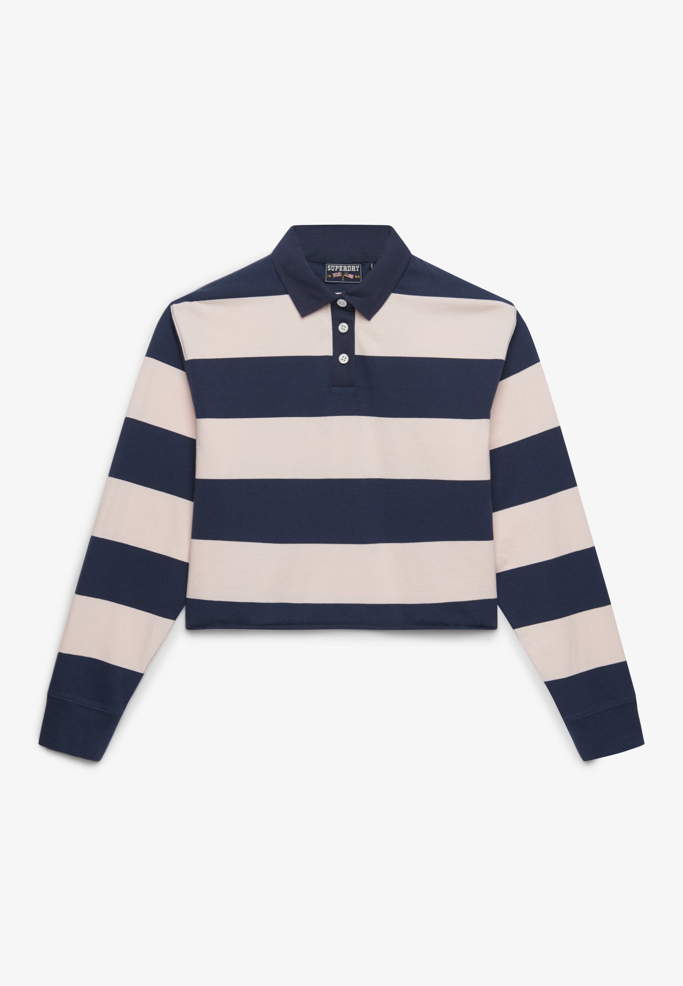 Superdry Langarm-Poloshirt »ATH ESS CROPPED STRIPE RUGBY« Packung, 2