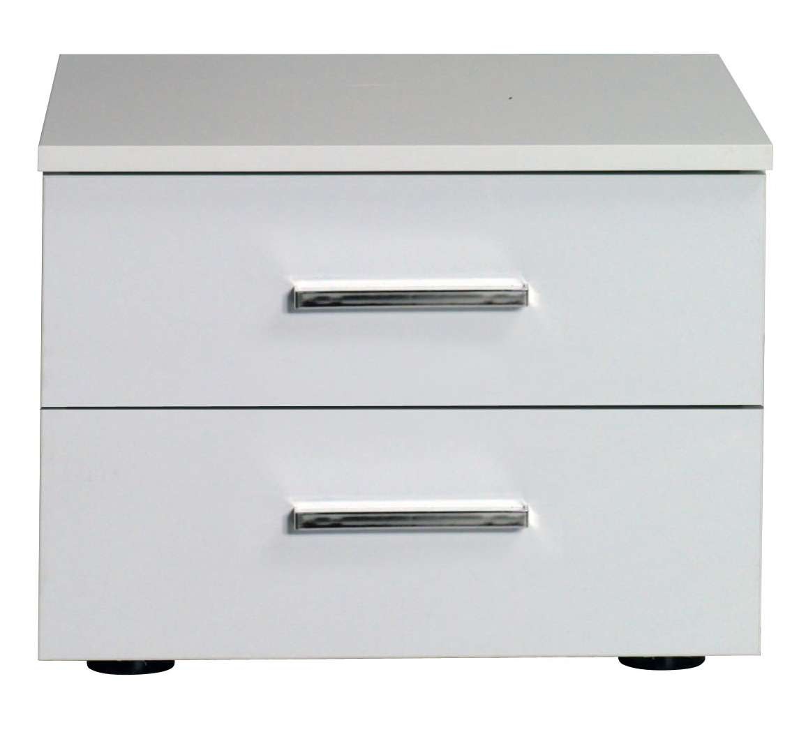 Home affaire Nachttisch »LANDERY Nachtkommode mit 2 Schubladen, Set 2 Stücke« Set,  hochglänzend, Set, 2 St., Nachtschränke, Maße B/T/H: 46,4/40,8/33,6 cm