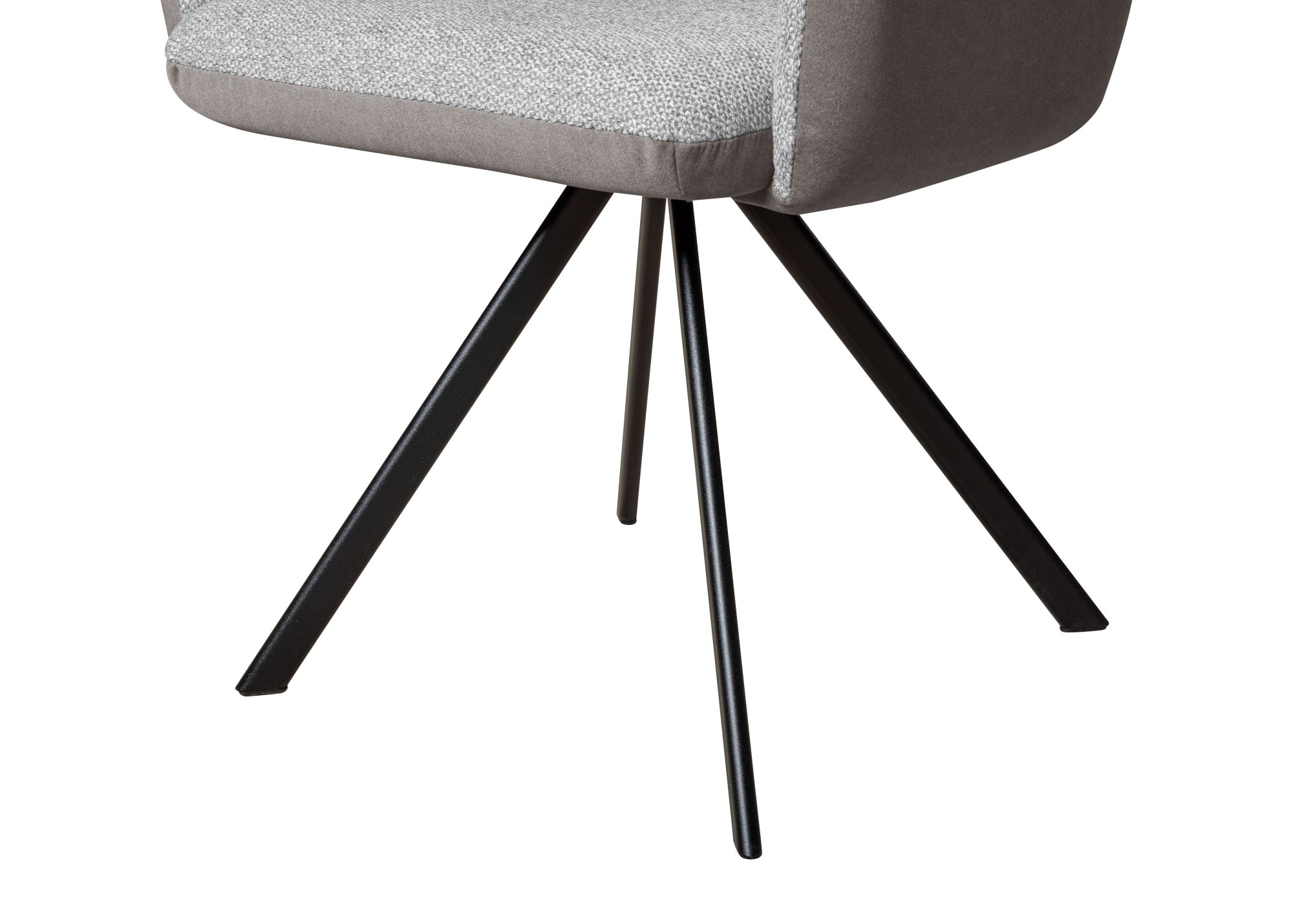 OTTO home Armlehnstuhl »Gabi Polsterstuhl, Esszimmerstuhl, Küchenstuhl, 4-Fußstuhl« () Gestell aus matt-schwarzem Flachmetall, stabil, 2-Stoff-Design