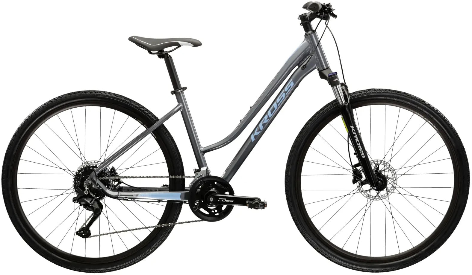 Kross Crossrad »Evado 5.0« 18 Gang Shimano CUES U3020 Schaltwerk Kettenschaltung in grau, Größe 28 Zoll (71,12 cm) hinten: 28 Zoll (71,12 cm)