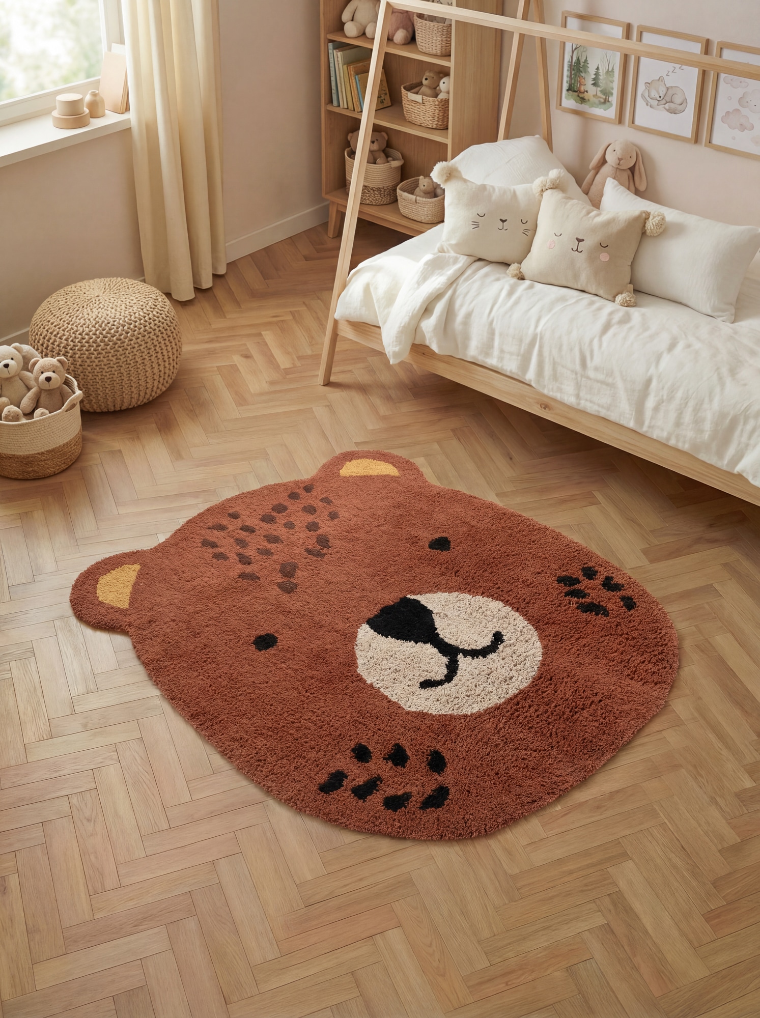 HANSE Home Kinderteppich »Berry« Motivform 10 mm Höhe Waschbar, Handgemacht, Baumwolle, Rutschfest Spielteppich Kinderzimmer