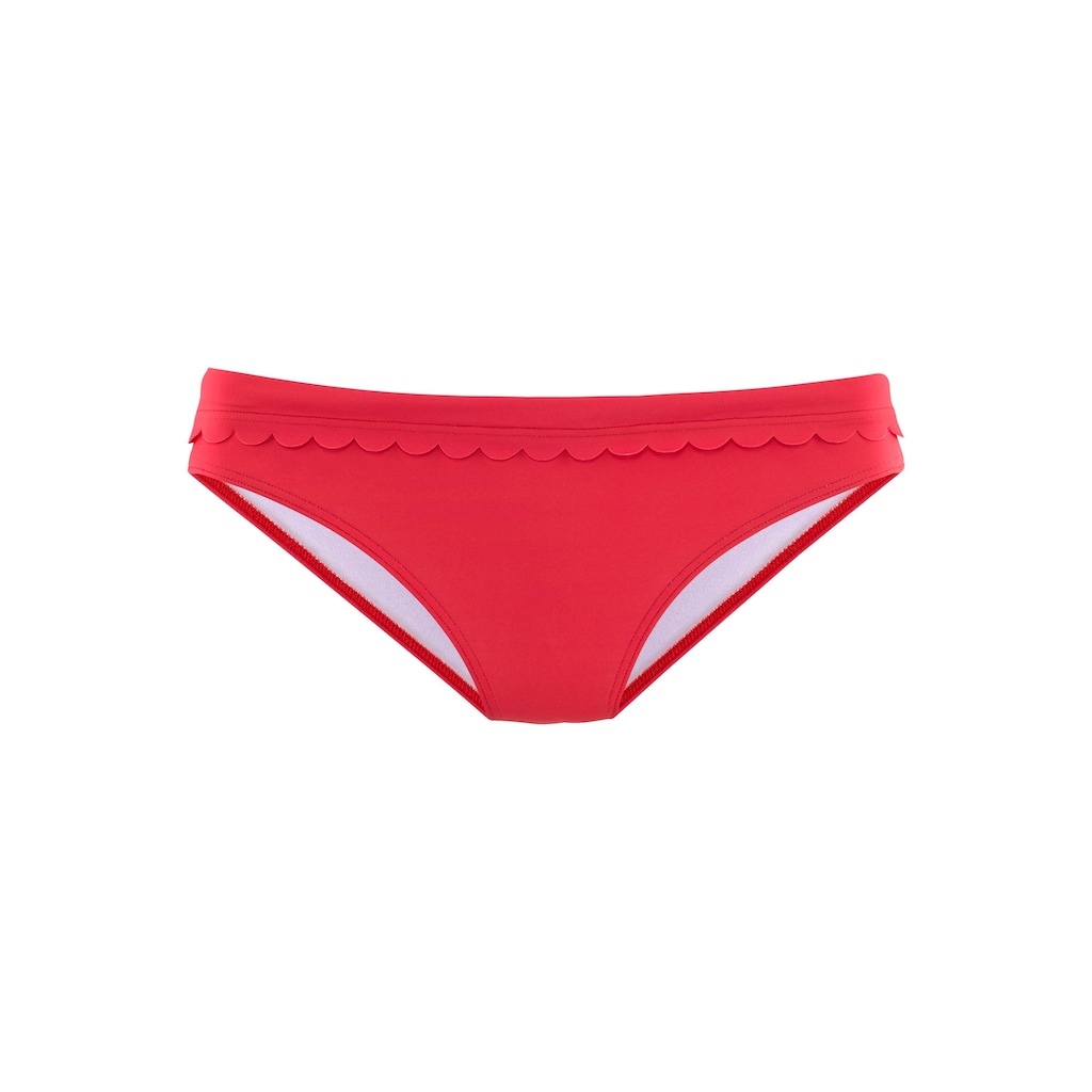 LASCANA Bikini-Hose »Scallop«, mit Umschlagbund