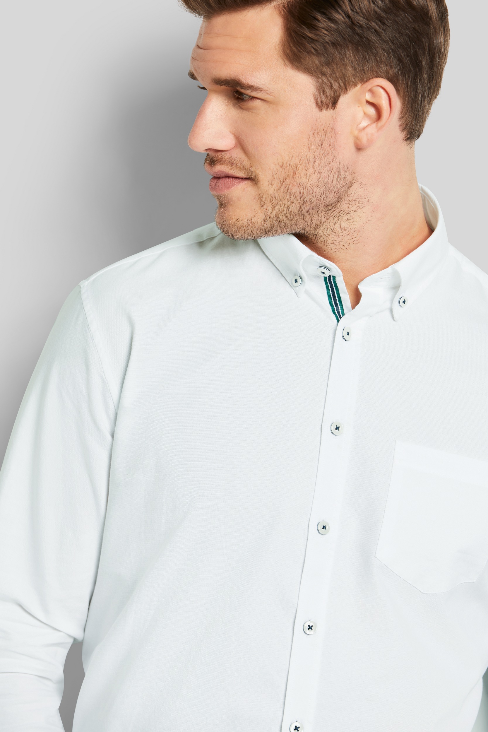 bugatti Langarmhemd, mit Button-Down-Kragen