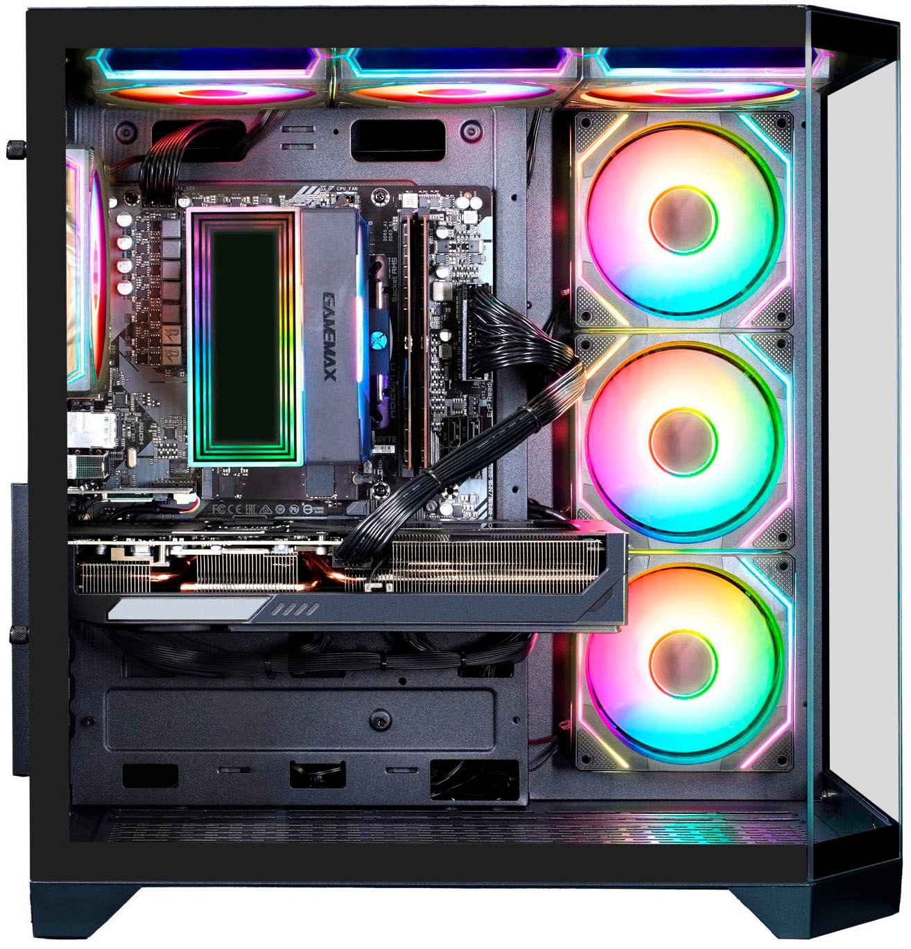 GAMEMAX Gaming-PC »HYPE-A BK 8195 AMD Ryzen 7 9700X 32GB DDR5 1TB SSD RX 9070 XT« Windows 11, DDR5 RAM