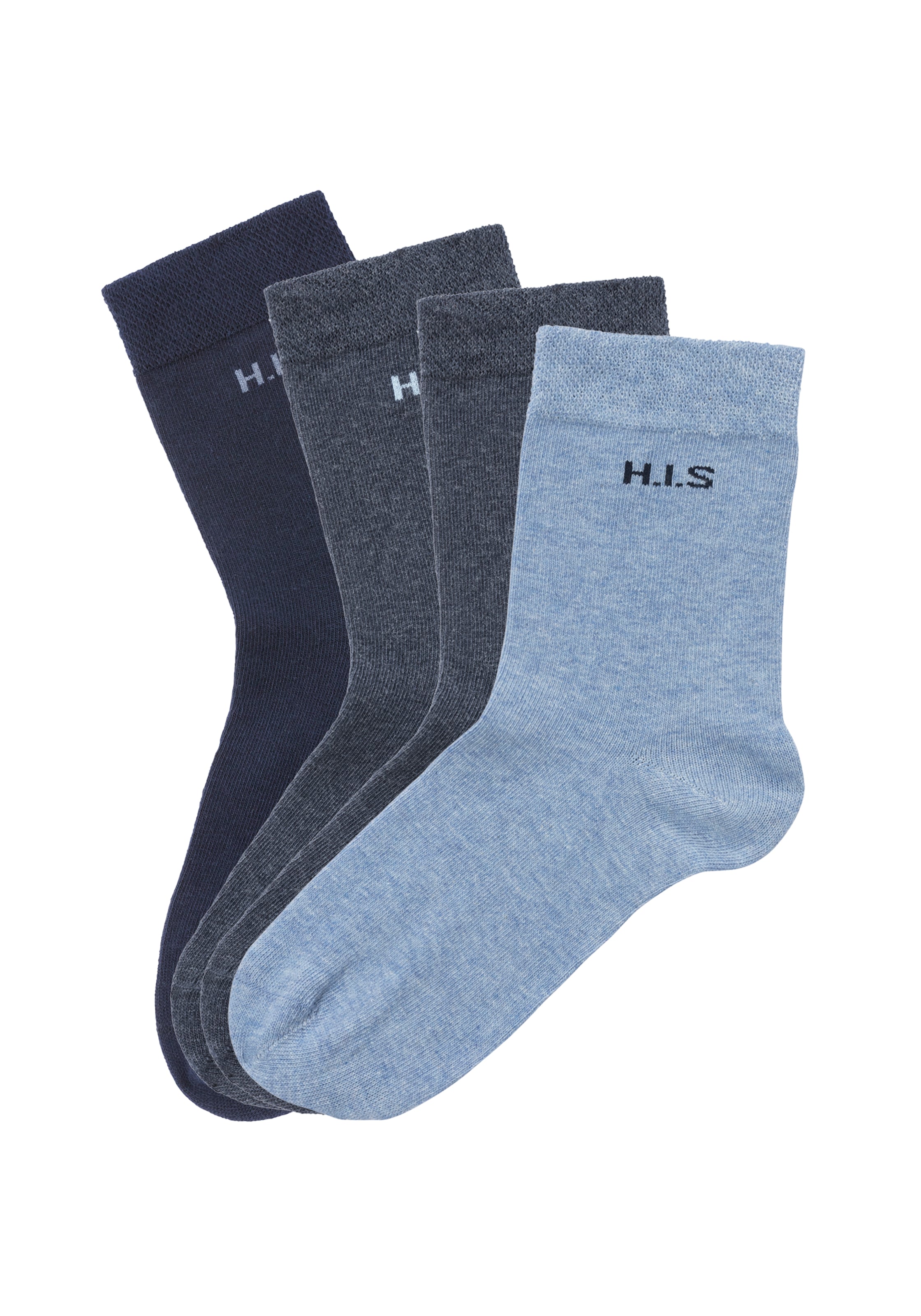 H.I.S Socken Packung, 4 Stk. tlg. ohne einschneidendes Bündchen