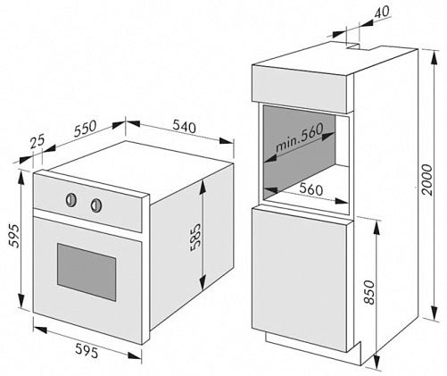 Amica Backofen  »EB 13564 E«, Steam Clean, TouchFree