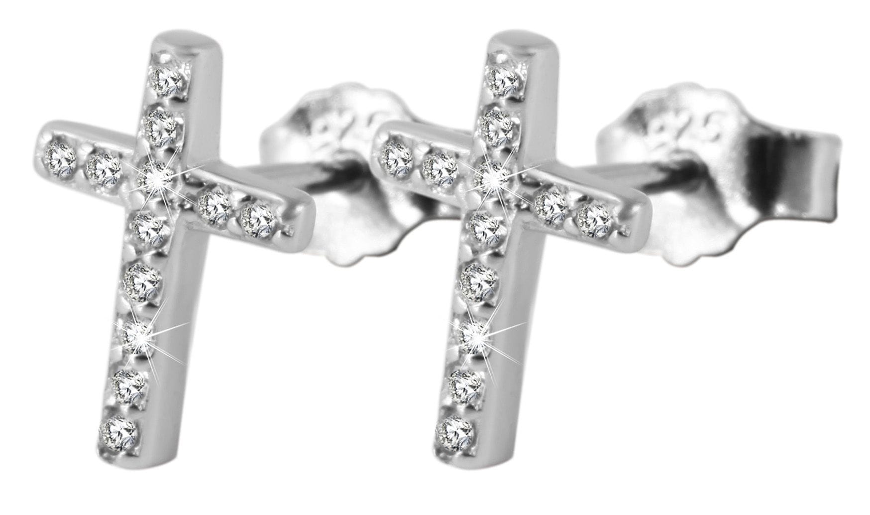 Adelia´s Paar Ohrstecker »Damen Ohrringe ¿ Ohrstecker aus 925 Silber mit Zirkonia«