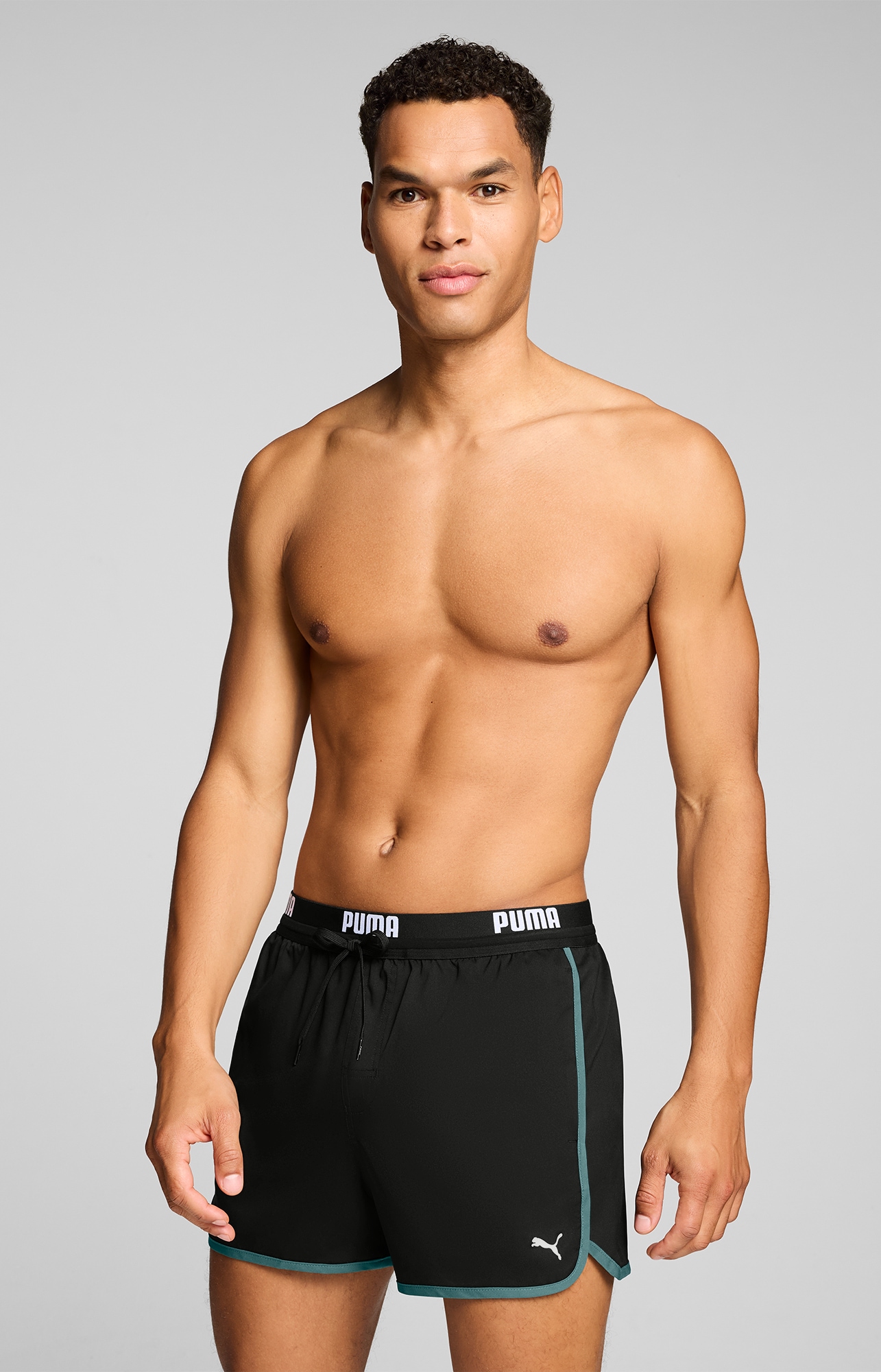 PUMA Badeshorts »PUMA SWIM MEN TRACK SHORT SHORTS« mit Gummizug und Bindekordel