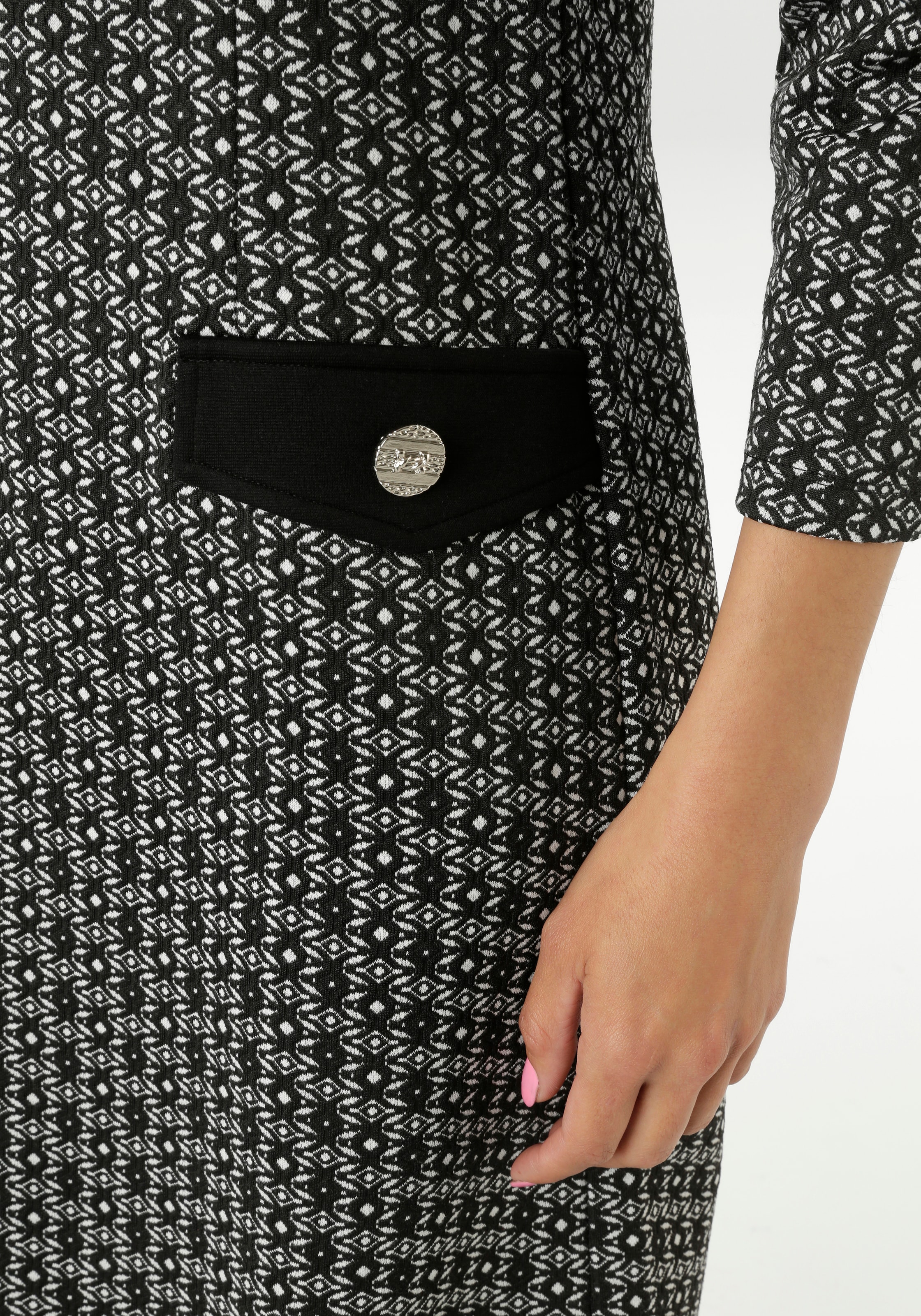 Aniston SELECTED Etuikleid, mit grafischer Jacquardmusterung - NEUE KOLLEKTION