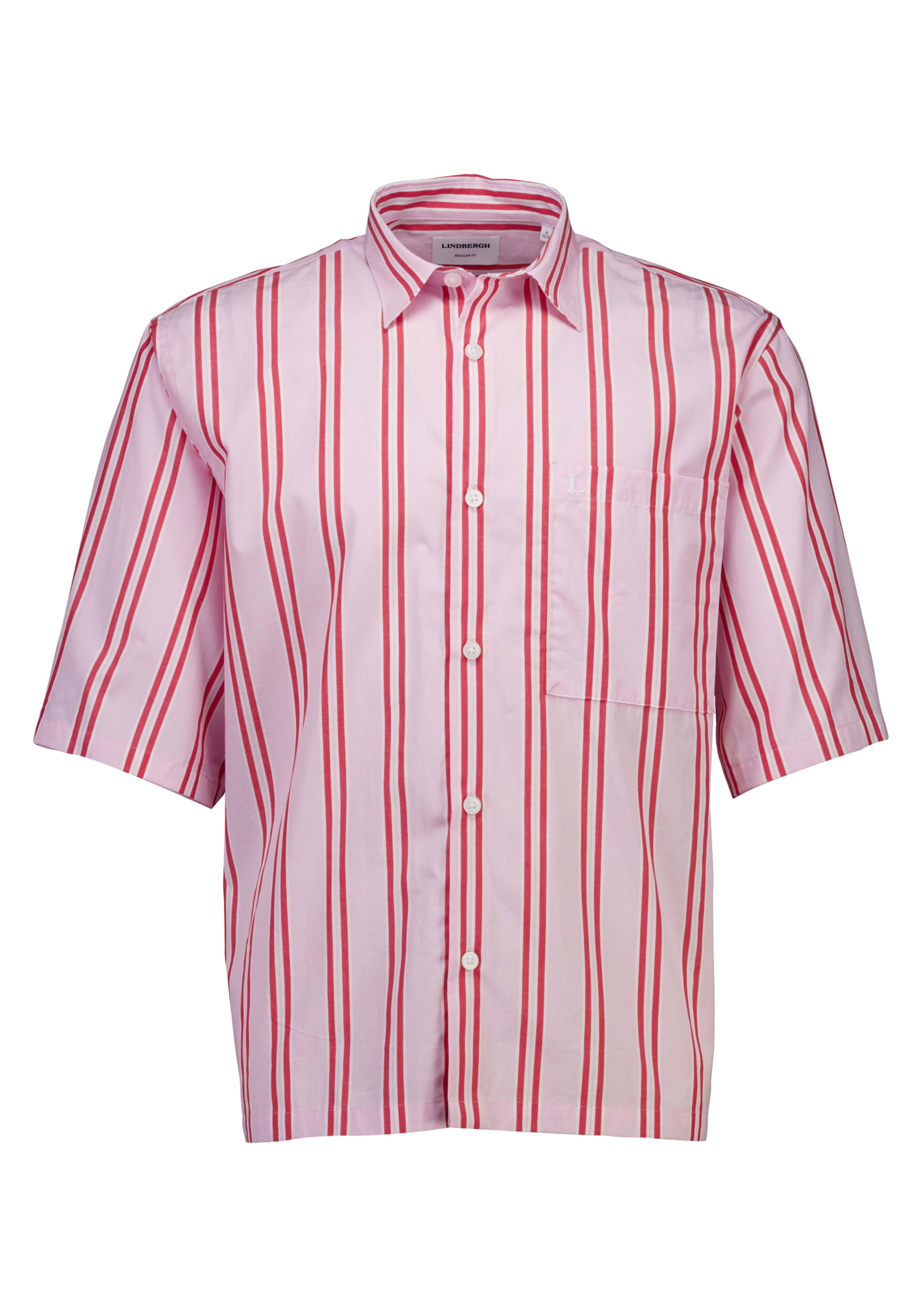 LINDBERGH Streifenhemd mit Hemdkragen und Knopfleiste / relaxed fit