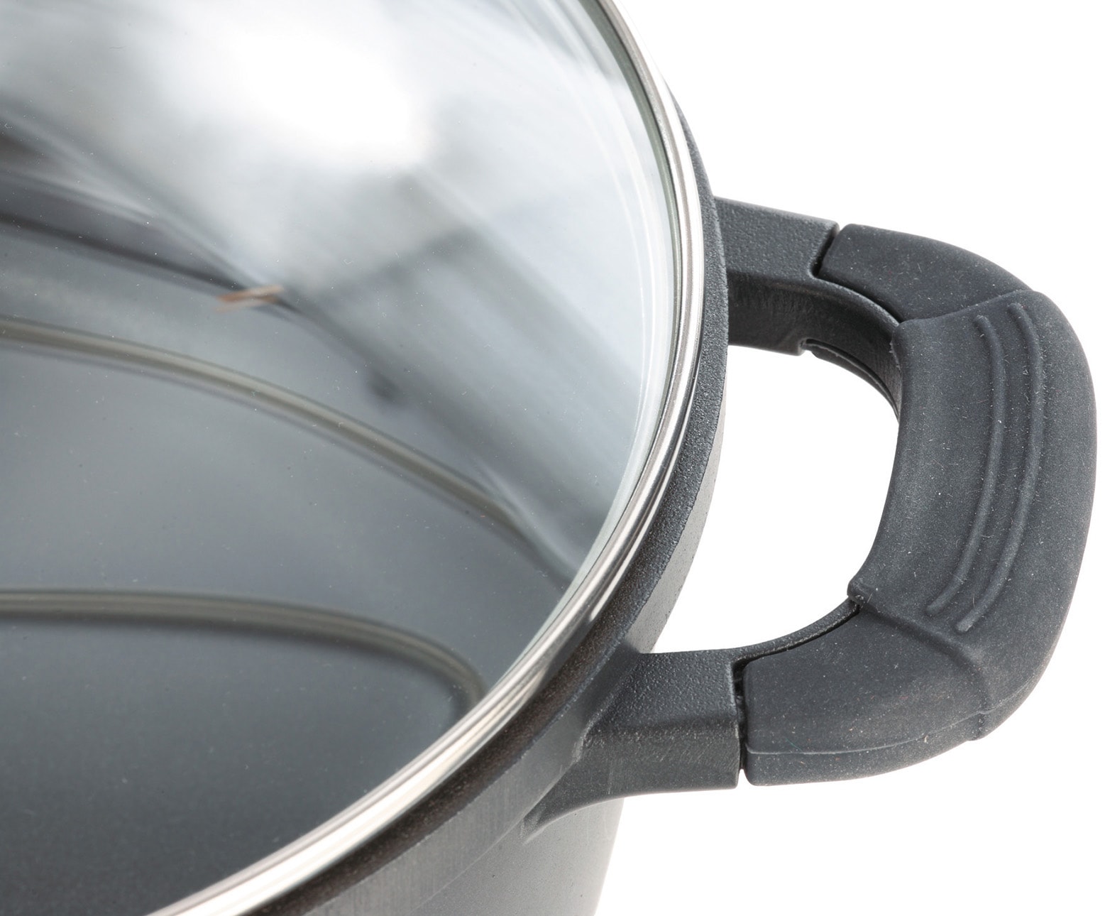 GSW Servierpfanne »SilcoGuss noir«, Aluminiumguss, langlebige Antihaft-Versiegelung, Literskala, Ø 28 cm, Induktion