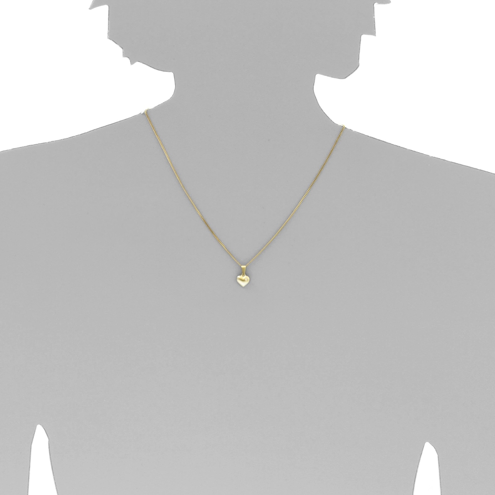 OSTSEE-SCHMUCK Kettenanhänger »- Herz - Gold 333/000 -,«