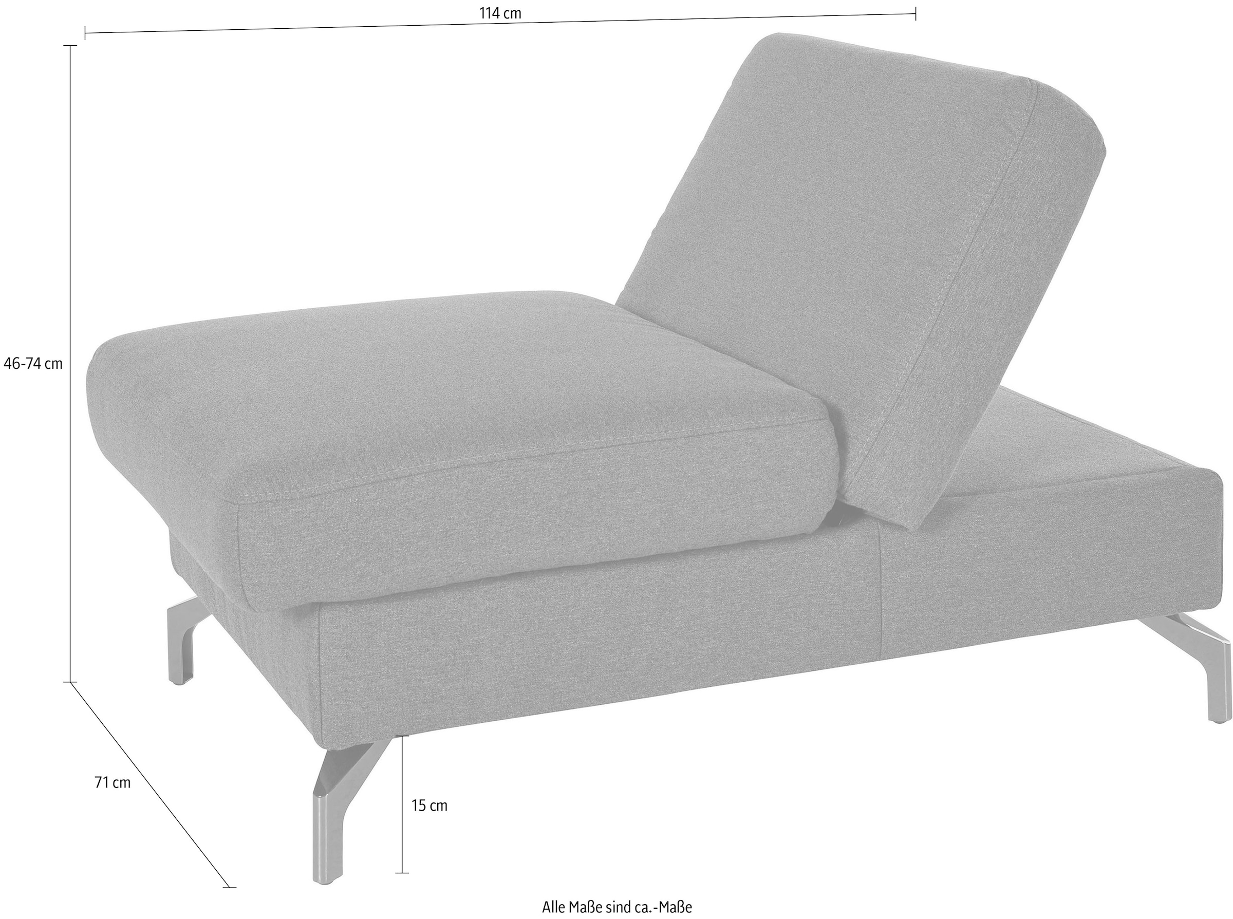 sit&more Hocker »Percy« Fußhöhe 15cm, mit Klappfunktion, wahlweise in 2 Fußfarben