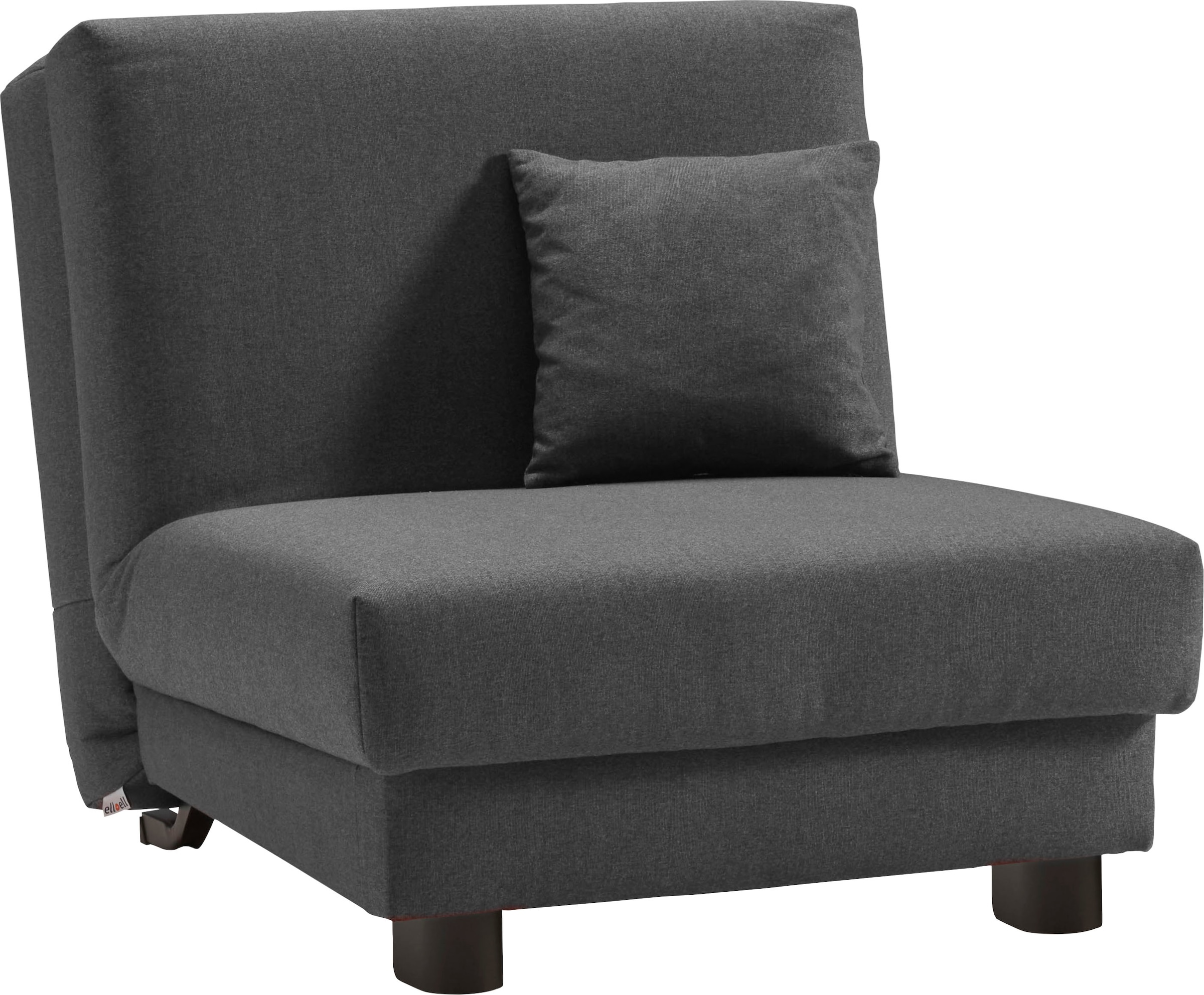 ell + ell Schlafsofa »Enny« Liegefläche Breite 80 cm, Liegehöhe 45 cm, Füße alufarben, Rückenlehne