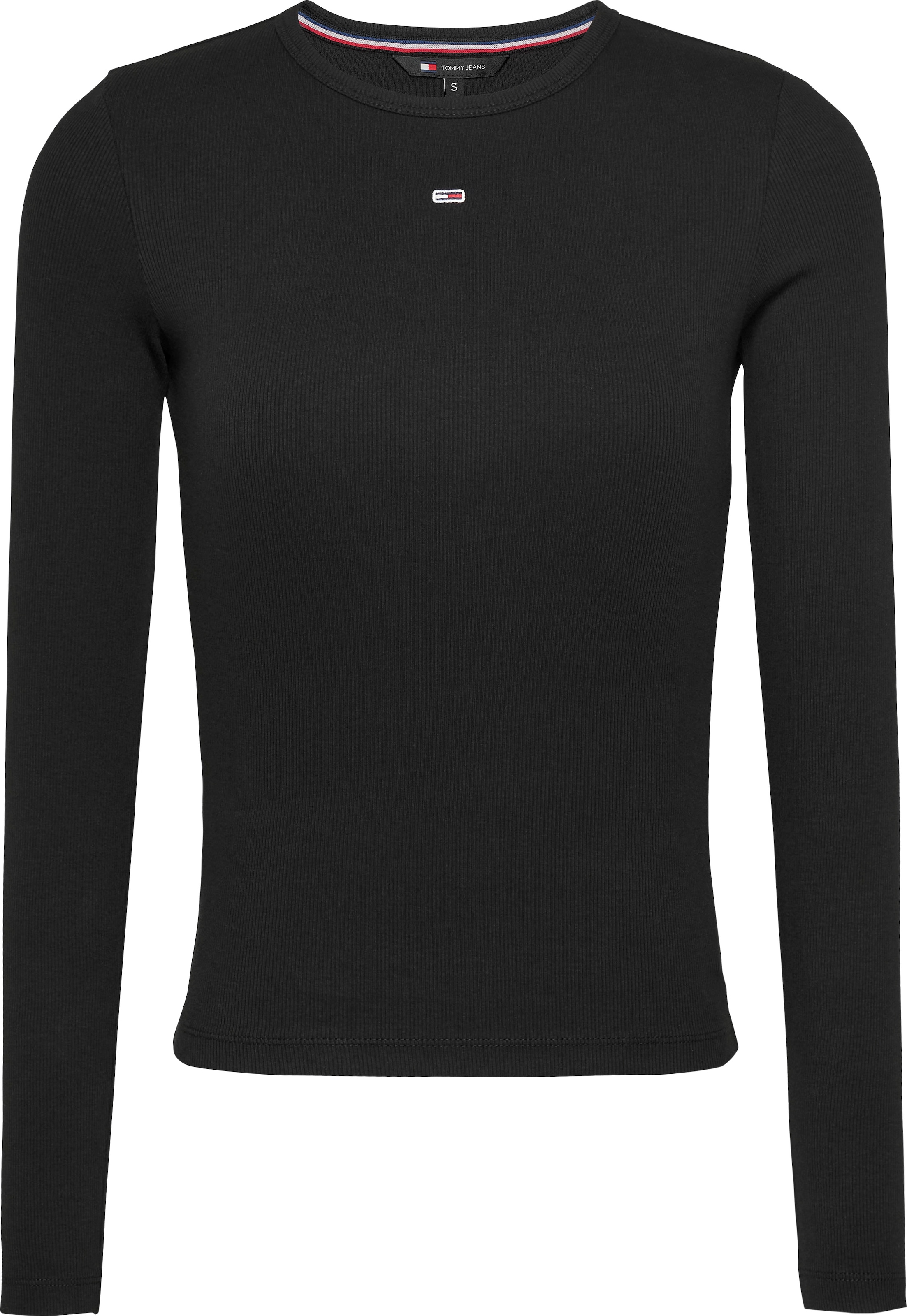 Tommy Jeans Langarmshirt »TJW SLIM ESSENTIAL RIB LS«, mit Logostickerei