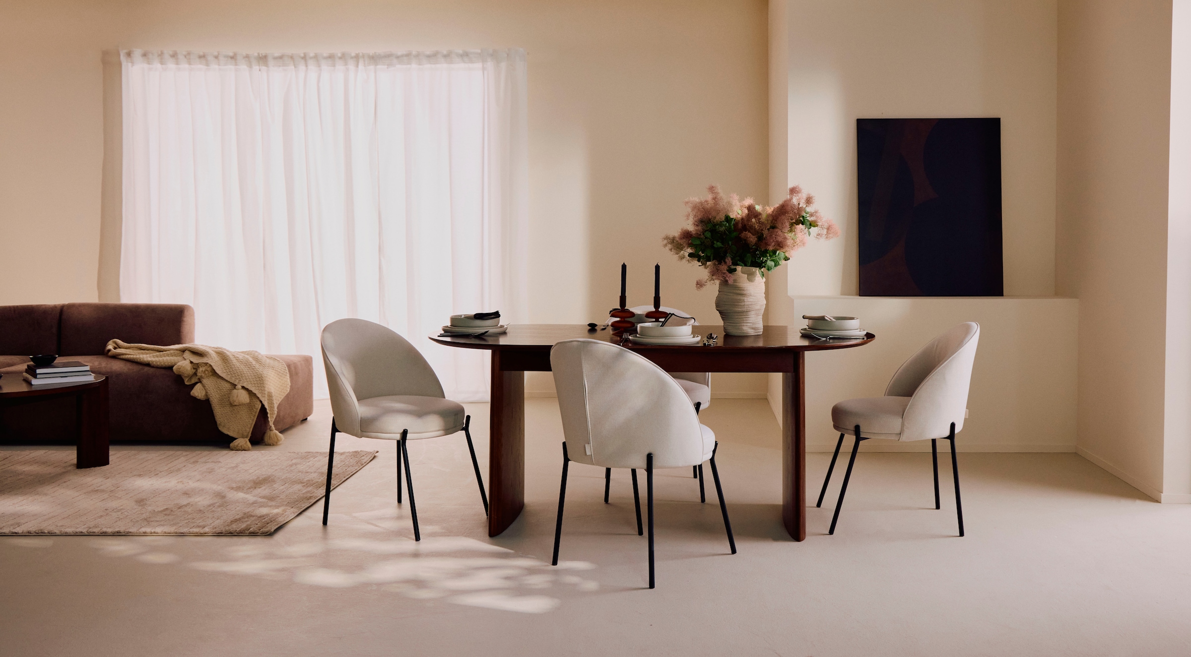 LeGer Home by Lena Gercke Esstisch »Melinda, TOPSELLER!«, aus massivem Eschenholzfurnier, in zwei Breiten erhältlich