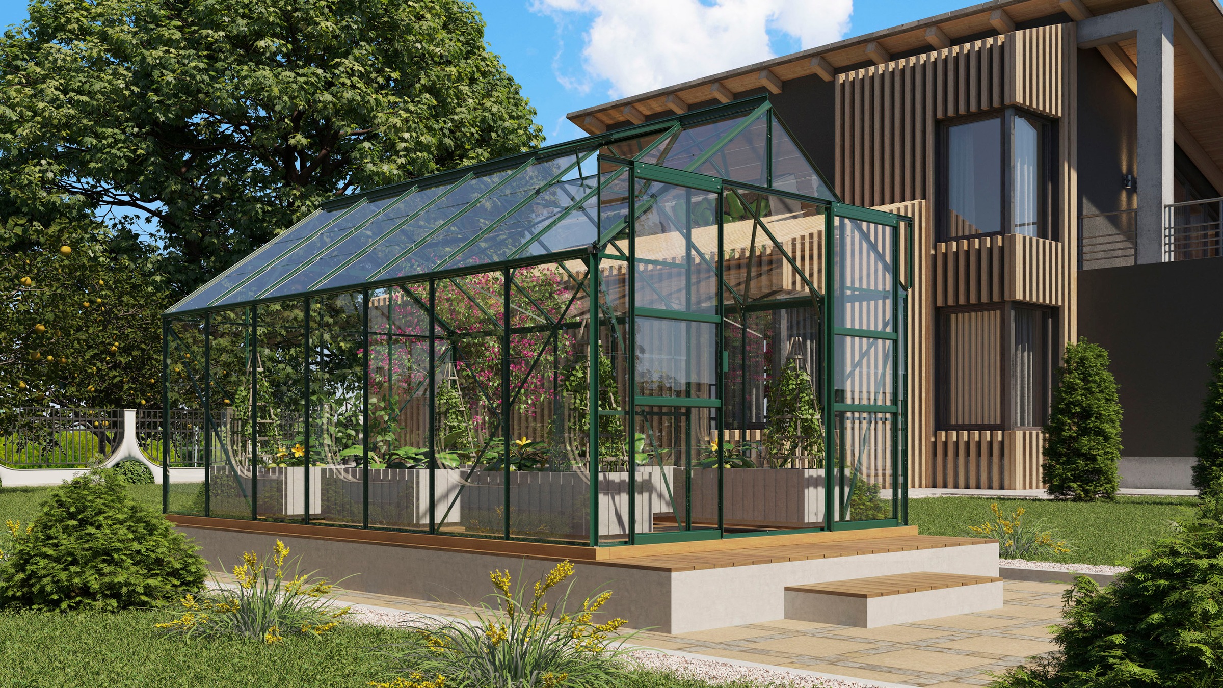 Vitavia Gewächshaus »Mars 11500« Alu-Profile, 3 mm Sicherheitsglas