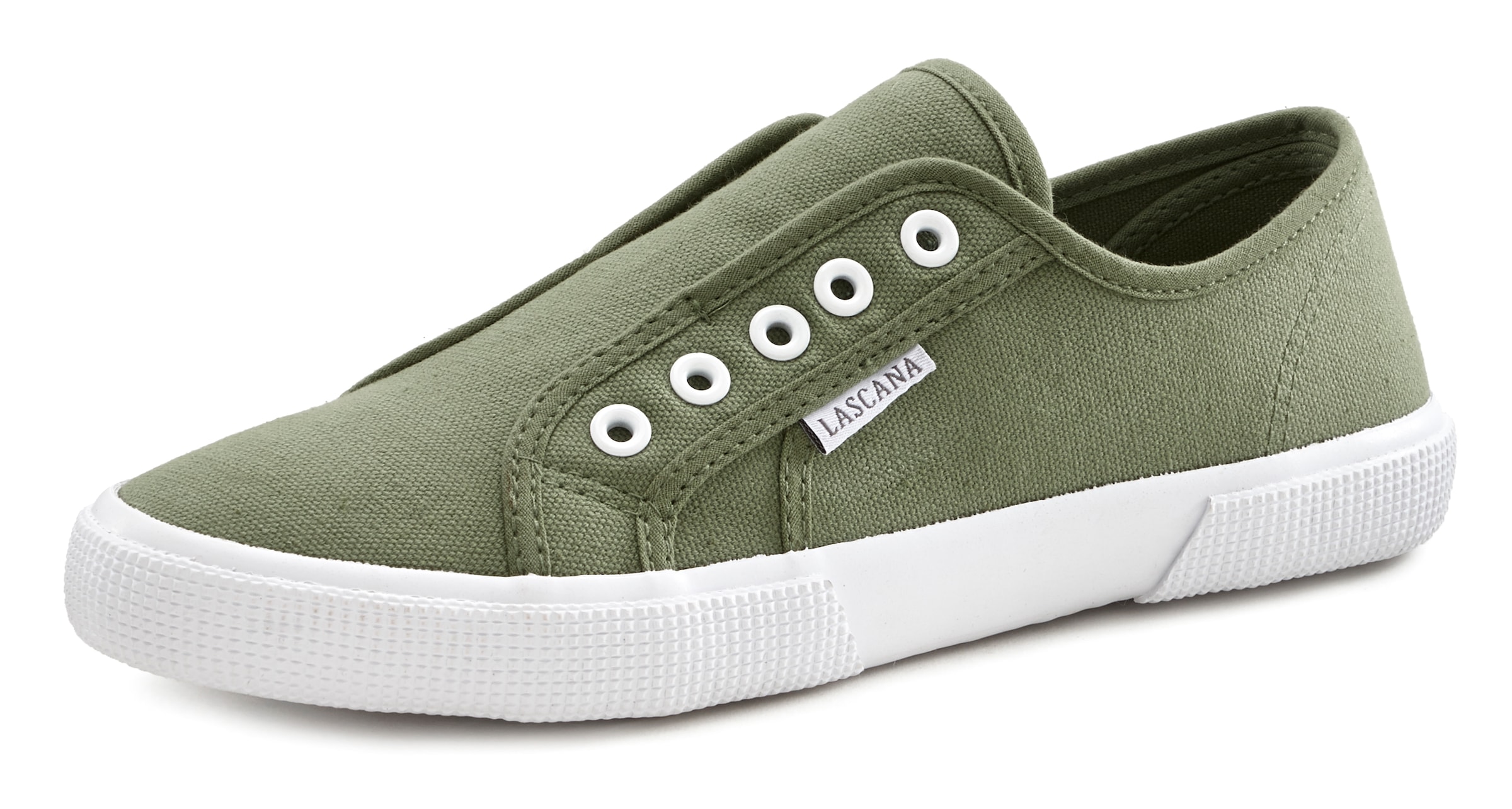grüne Low-Top-Sneaker für Damen